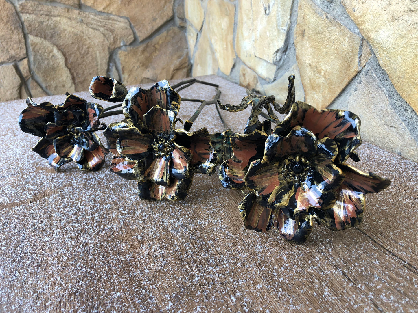 Poppy, poppies, hand forged poppy, metal flower, iron poppy, metal poppy, bouquet of poppies, bouquet of flowers, wedding flower,steel poppy