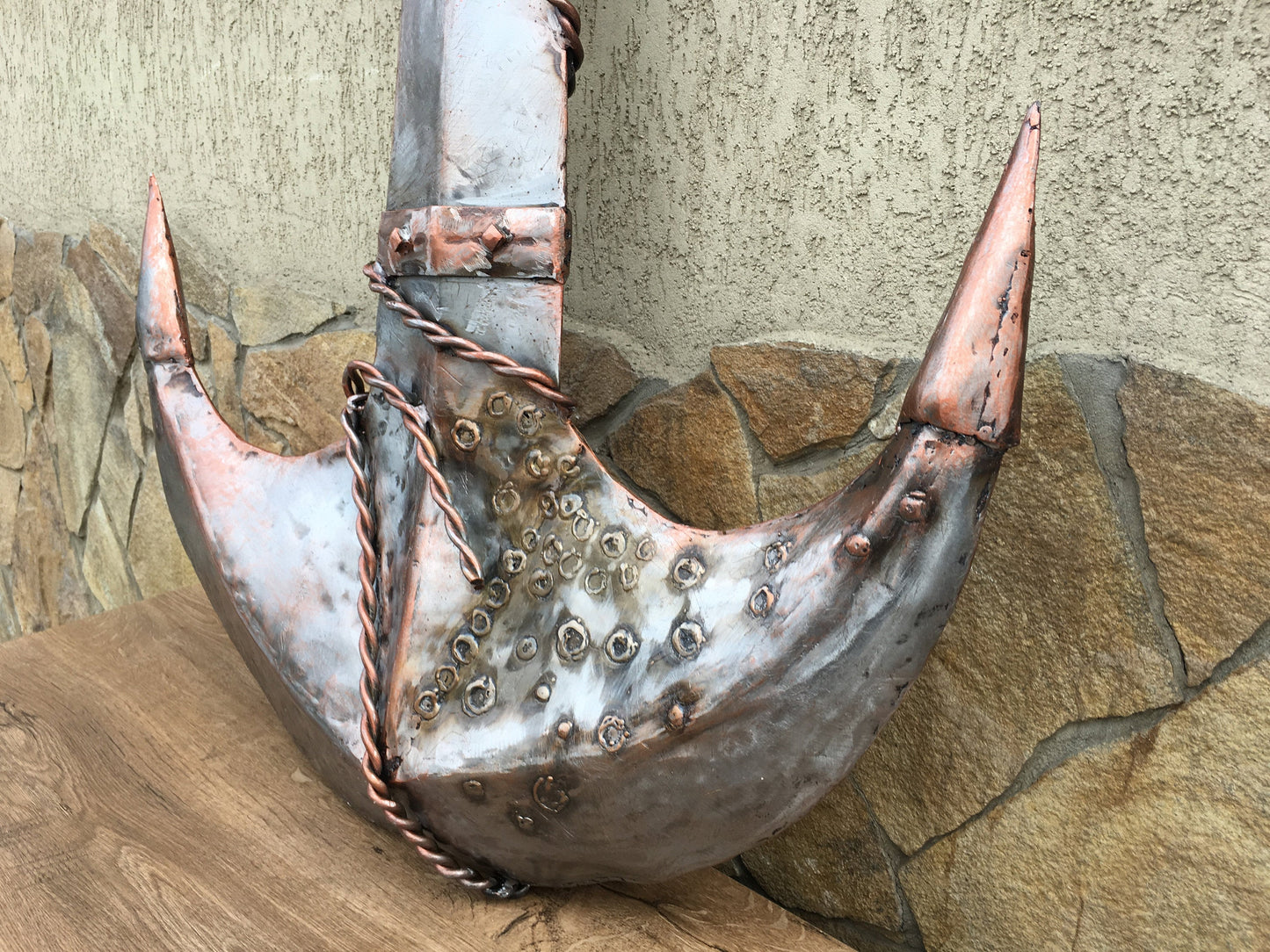 Hand forged anchor, land shark Sobek, prop, video game, video game gifts, video game decor, replica, playstation, costume weapon, viking axe