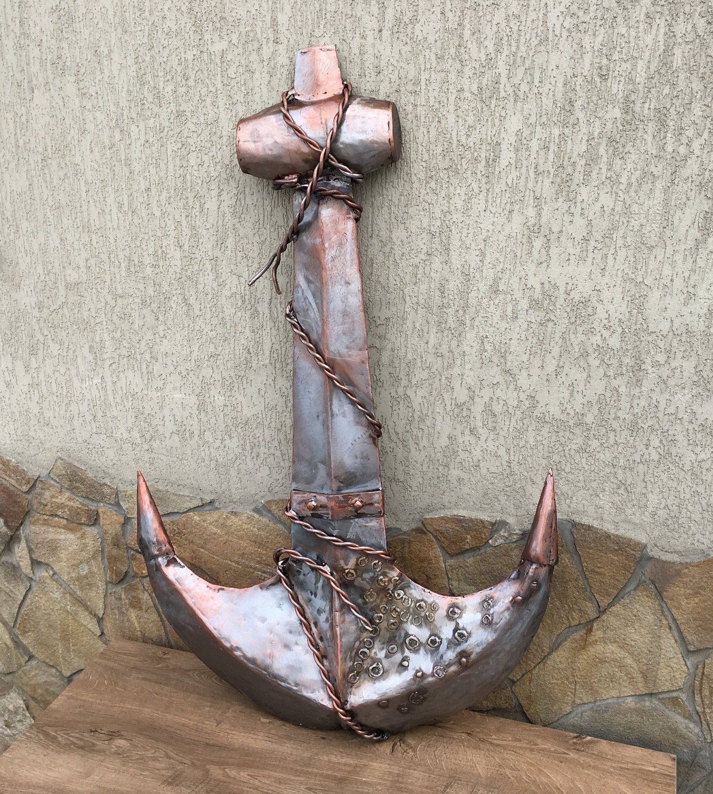 Hand forged anchor, land shark Sobek, prop, video game, video game gifts, video game decor, replica, playstation, costume weapon, viking axe