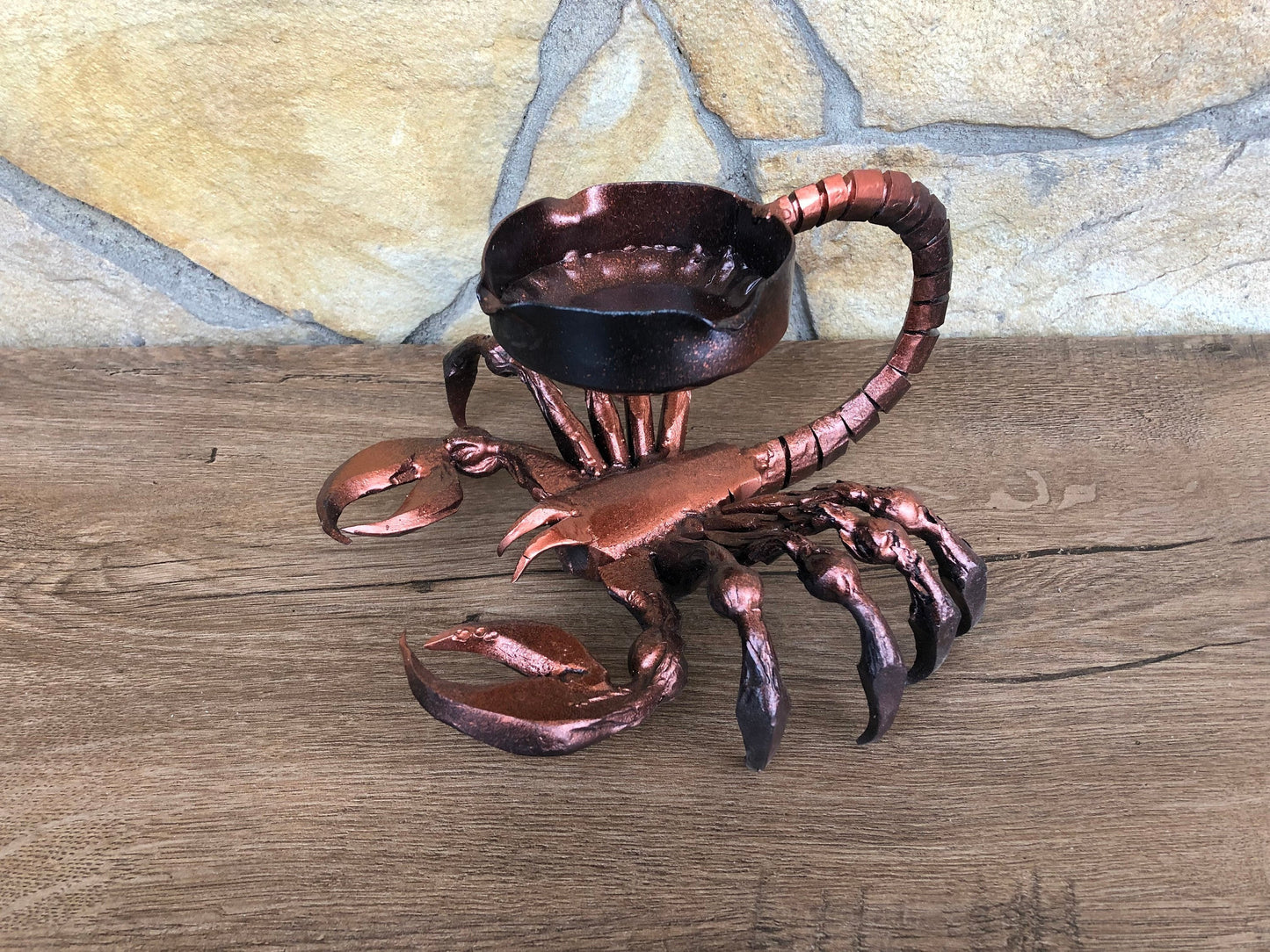 Ashtray, scorpion art, Zodiac figurine, scorpion armor, scorpion charm, scorpion claw, cigar ashtray, cigarette gift, mens gifts, scorpion