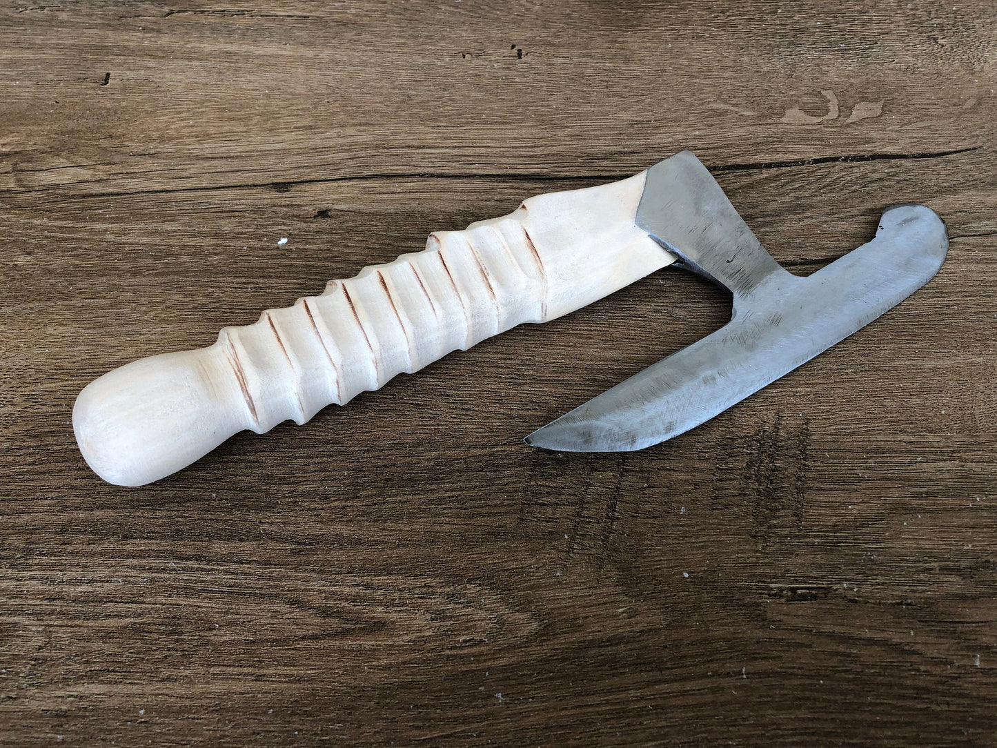 Kitchen hatchet, kitchen axe, viking axe, medieval axe, wood carving, exclusive gift, kitchen utensils, meat axe, tomahawk, Damascus steel