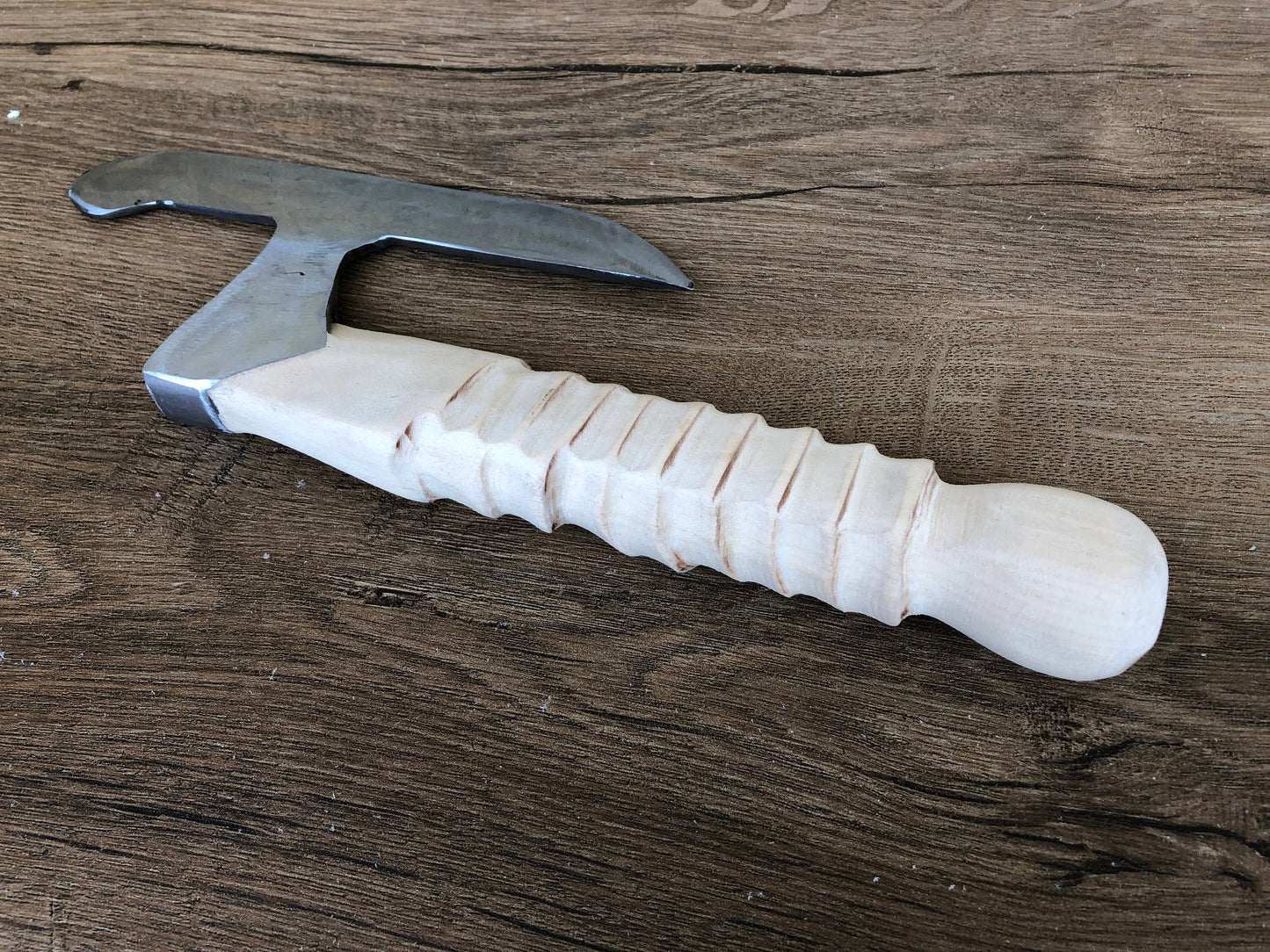 Kitchen hatchet, kitchen axe, viking axe, medieval axe, wood carving, exclusive gift, kitchen utensils, meat axe, tomahawk, Damascus steel