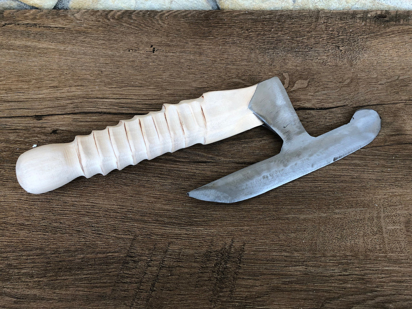 Kitchen hatchet, kitchen axe, viking axe, medieval axe, wood carving, exclusive gift, kitchen utensils, meat axe, tomahawk, Damascus steel