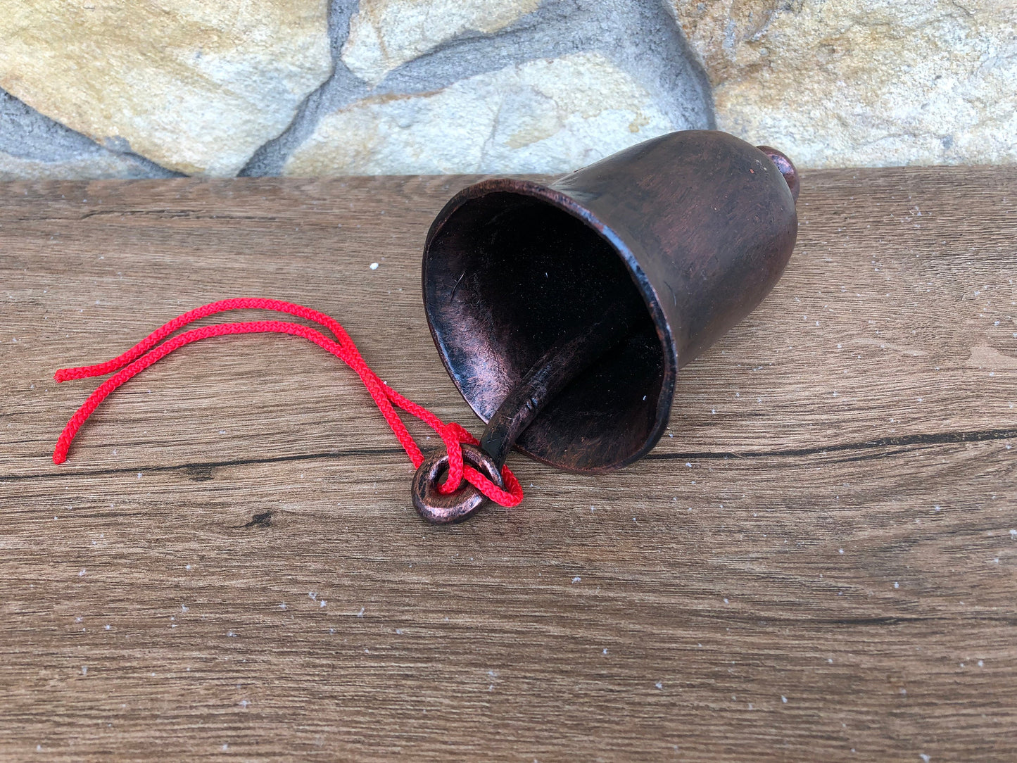 Bell for door, hand forged bell, bell, iron gift, wedding anniversary, anniversary gift, iron bell, steel bell, steel gift, bell with hook