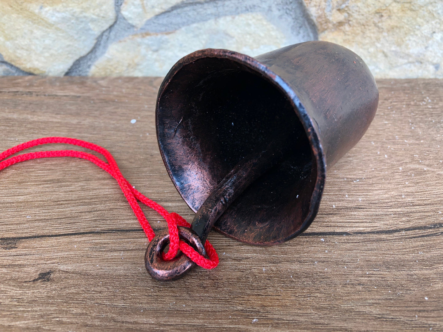 Bell for door, hand forged bell, bell, iron gift, wedding anniversary, anniversary gift, iron bell, steel bell, steel gift, bell with hook