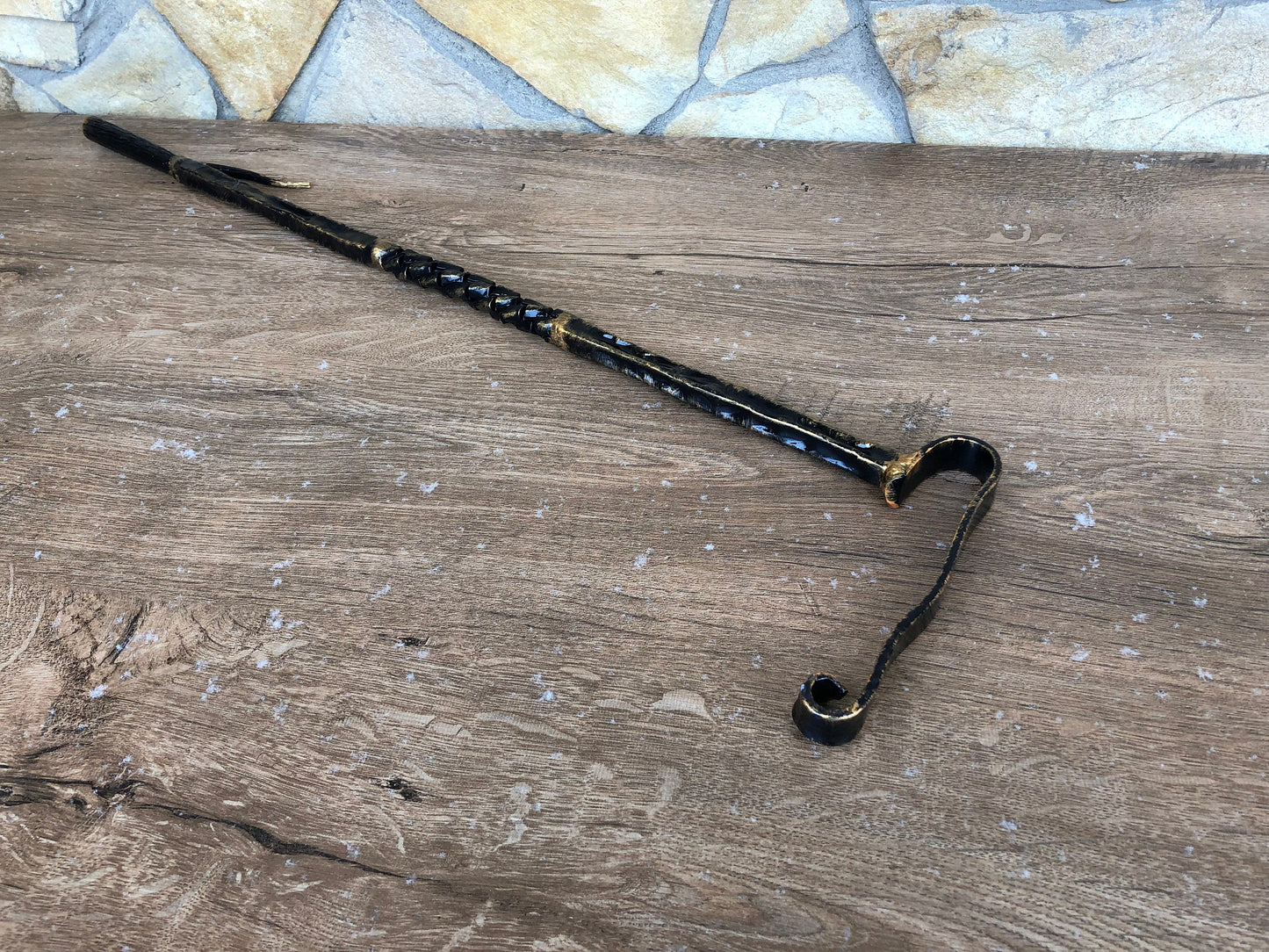 Fire poker, fire tool, wrought iron fire poker, fireplace, fireside, hand forged fire poker, fire accessories, anniversary gift, home decor