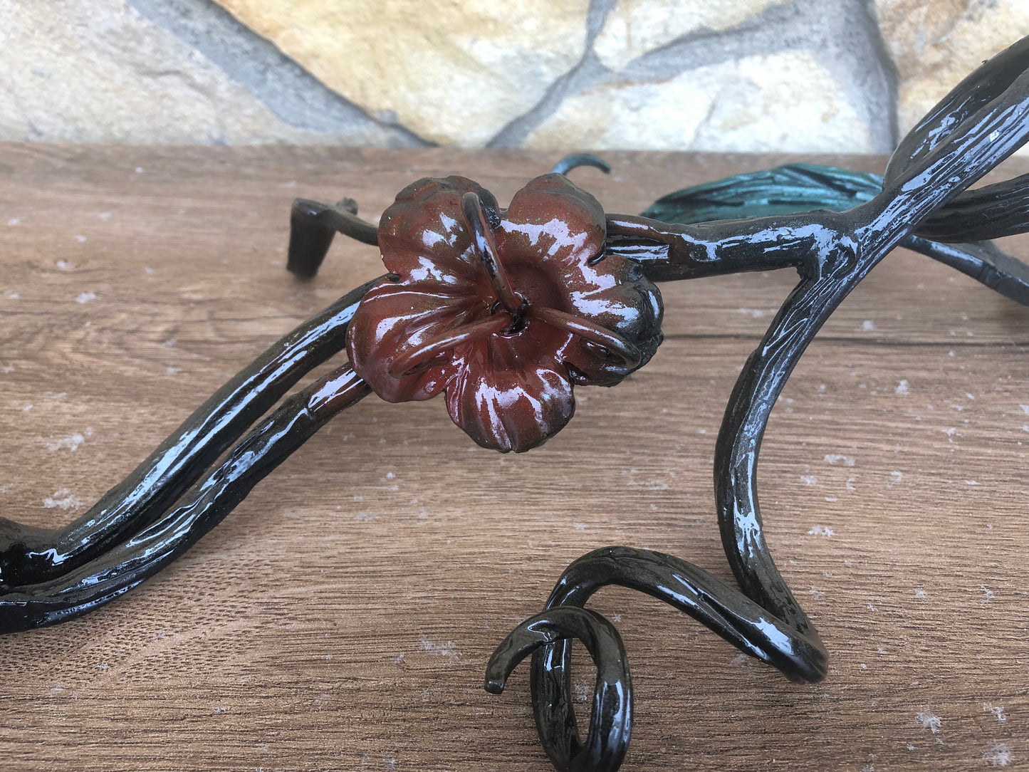 Metal flower, iron flower, hand forged flower, flower decor, floral decor, florist gifts, floral charm, flower lover gift, flower lover,rose