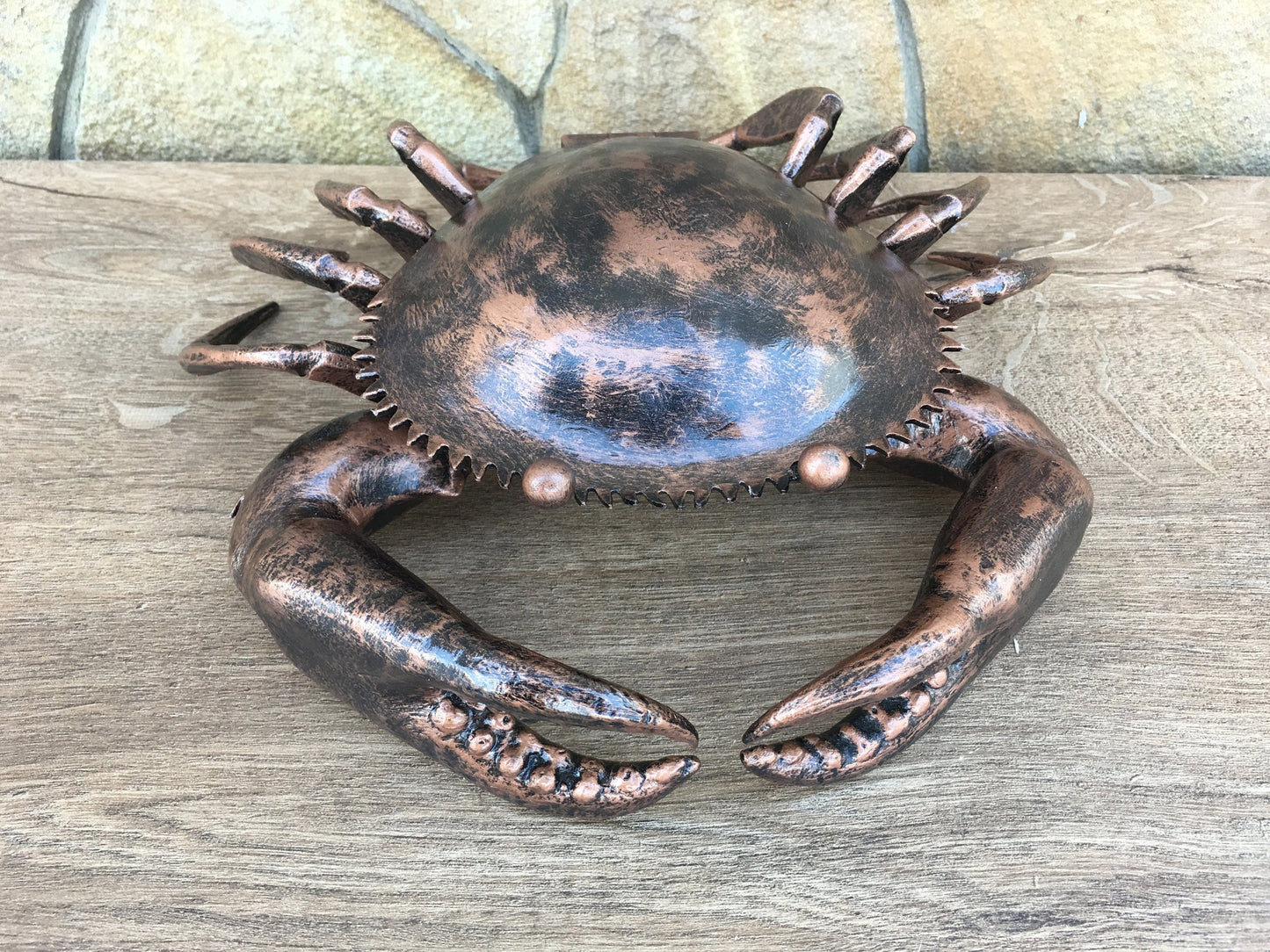 Wrought iron ashtray, metal ashtray, blacksmith ashtray, crab sculpture with lid, jewelry holder, ashtray stand, ashtray lighter, humidor