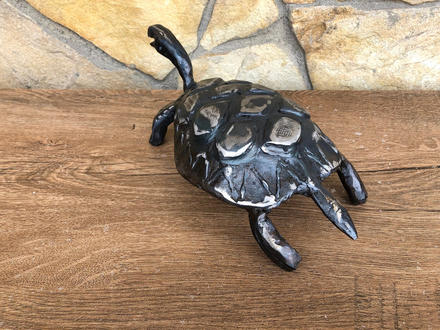 Turtle, hand forged turtle, turtle gifts, tropical beach decor, nautical decor, turtle figurine, wildlife, amphibians, iron gift, mens gifts