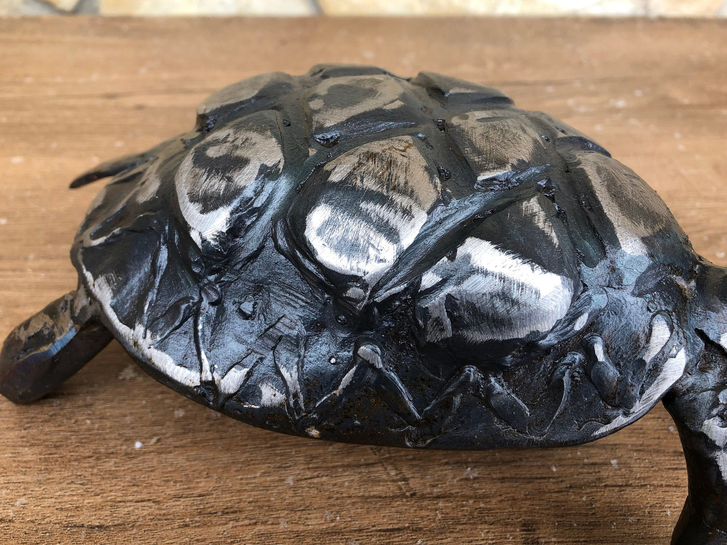 Turtle, hand forged turtle, turtle gifts, tropical beach decor, nautical decor, turtle figurine, wildlife, amphibians, iron gift, mens gifts