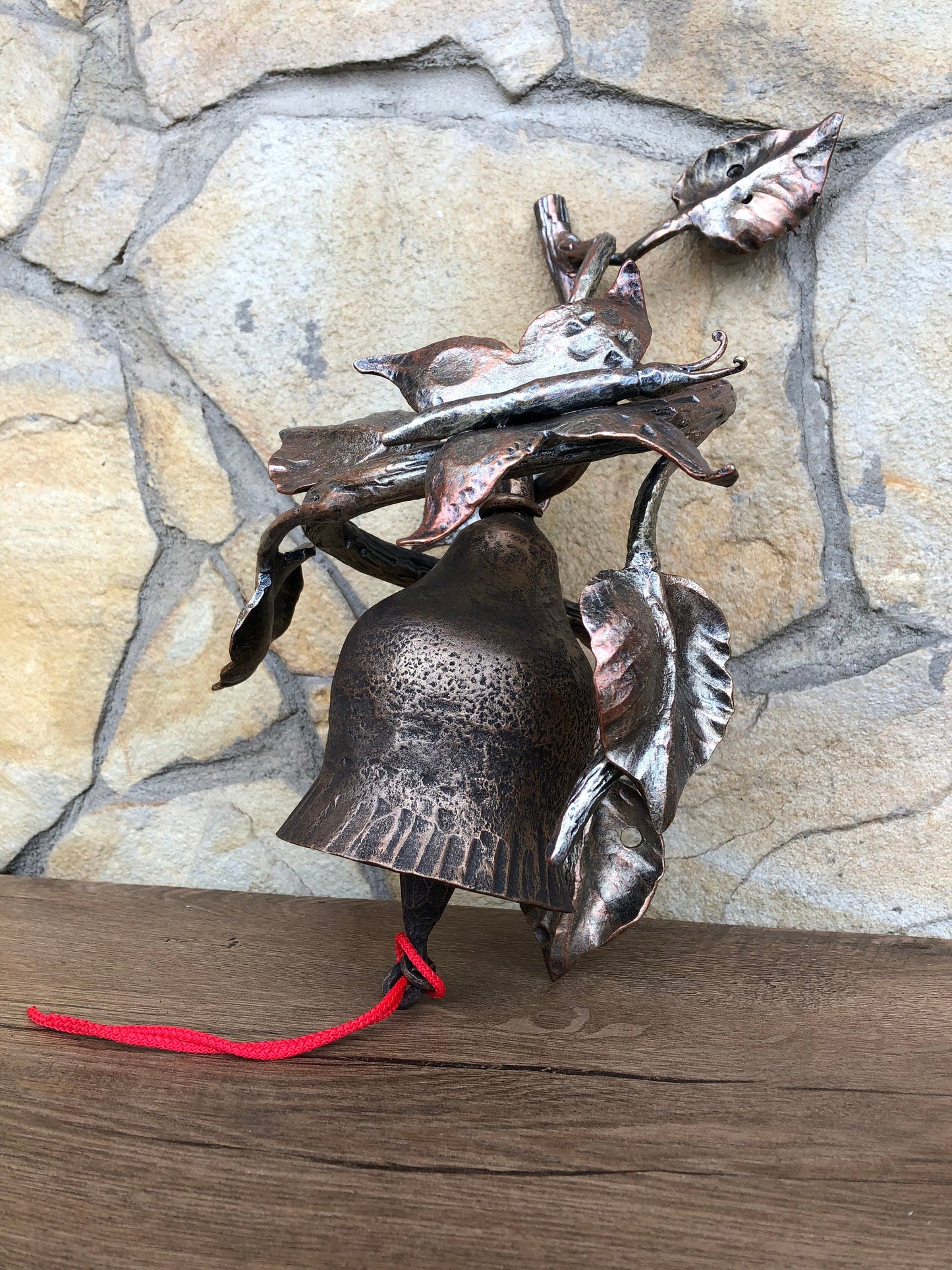 Hand forged bell, Christmas bell, metal butterfly, metal sculpture, steampunk,metal bell,iron gifts, iron gift, iron gift for her, bell