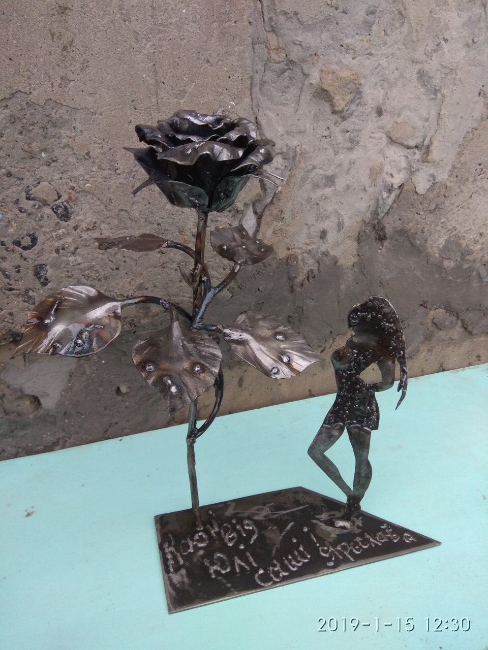 Iron rose, steel rose, metal rose, rose, iron gift, iron anniversary gift, metal sculpture, calla, daisy,rose for her,her birthday gift,lily