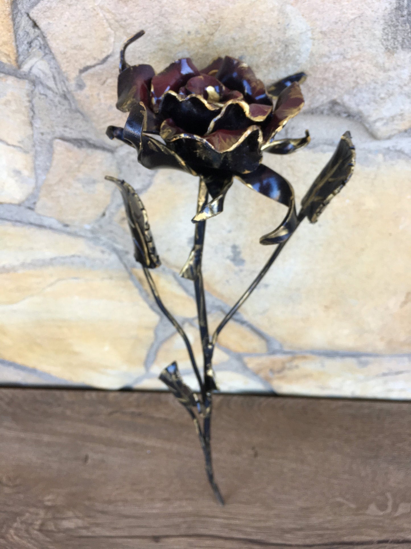 Iron rose, iron gift for her, iron anniversary gift, iron gifts, Mother's day gift, iron flower, hand forged flower, hand forged rose