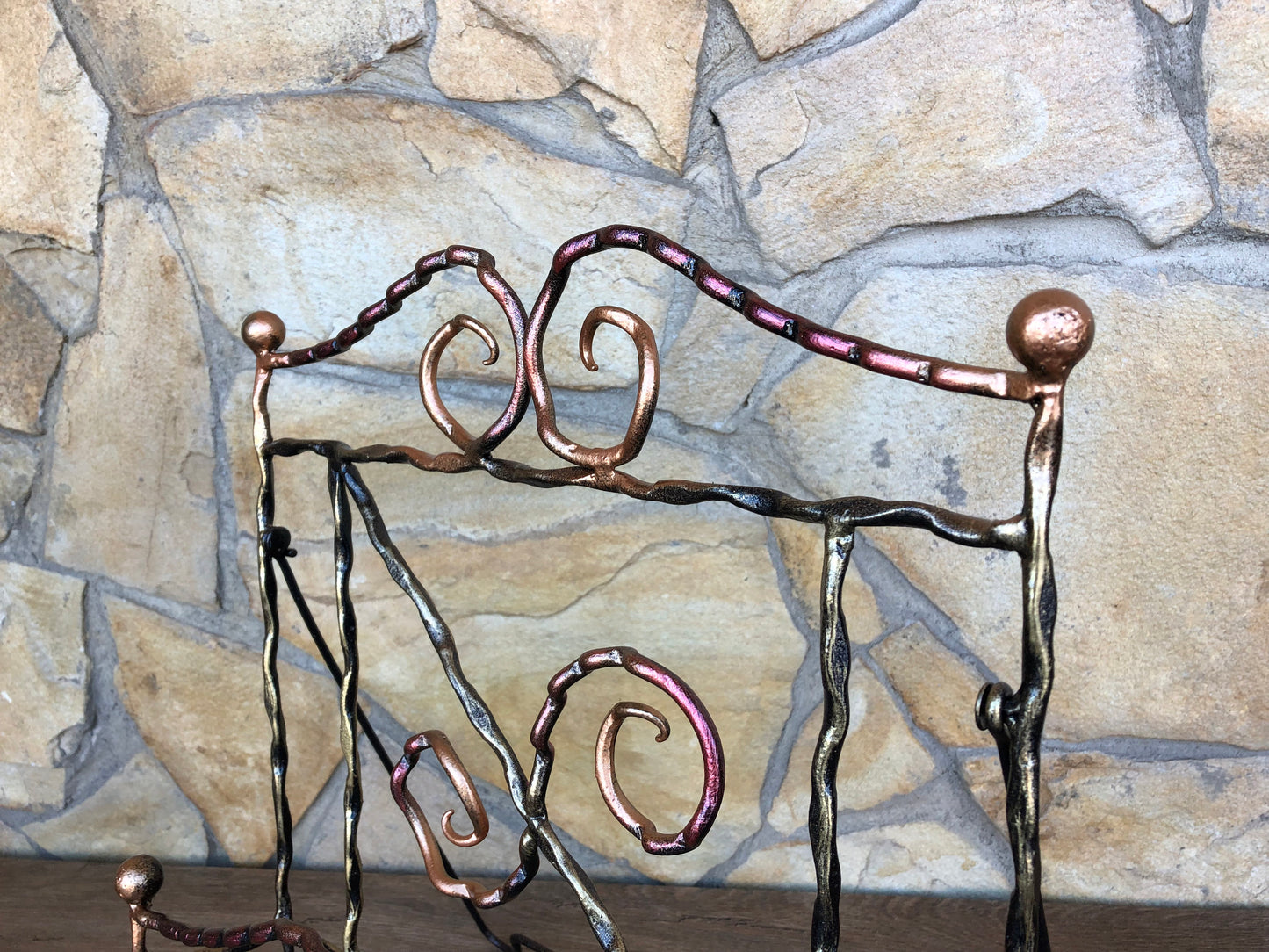 Hand forged book holder,book stand,book holder stand,wedding guest book,vintage book holder,kitchen book holder,cookbook stand,recipe holder