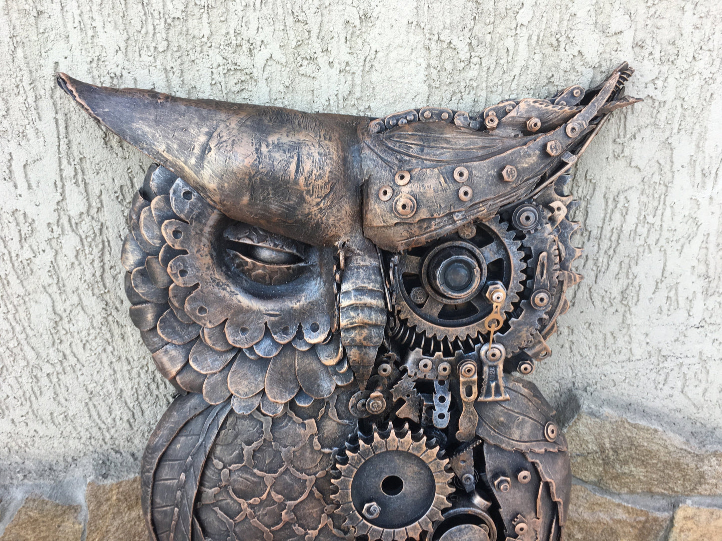 Steampunk owl, steampunk bird, metal sculpture, steampunk figurine,junk art,steampunk art,industrial art,steampunk gift,steam punk,steampunk