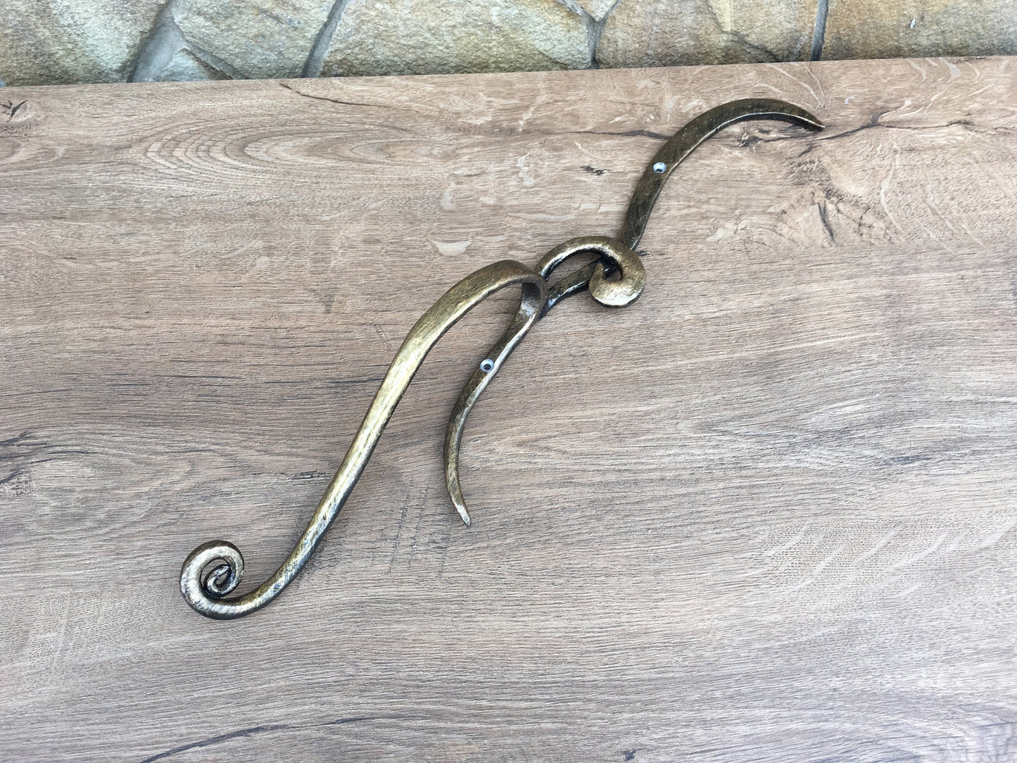 Entry door handle, barn door handle, door pull, closet door handle, closet door pulls, door pulls, forged art, garage handle, forged in fire