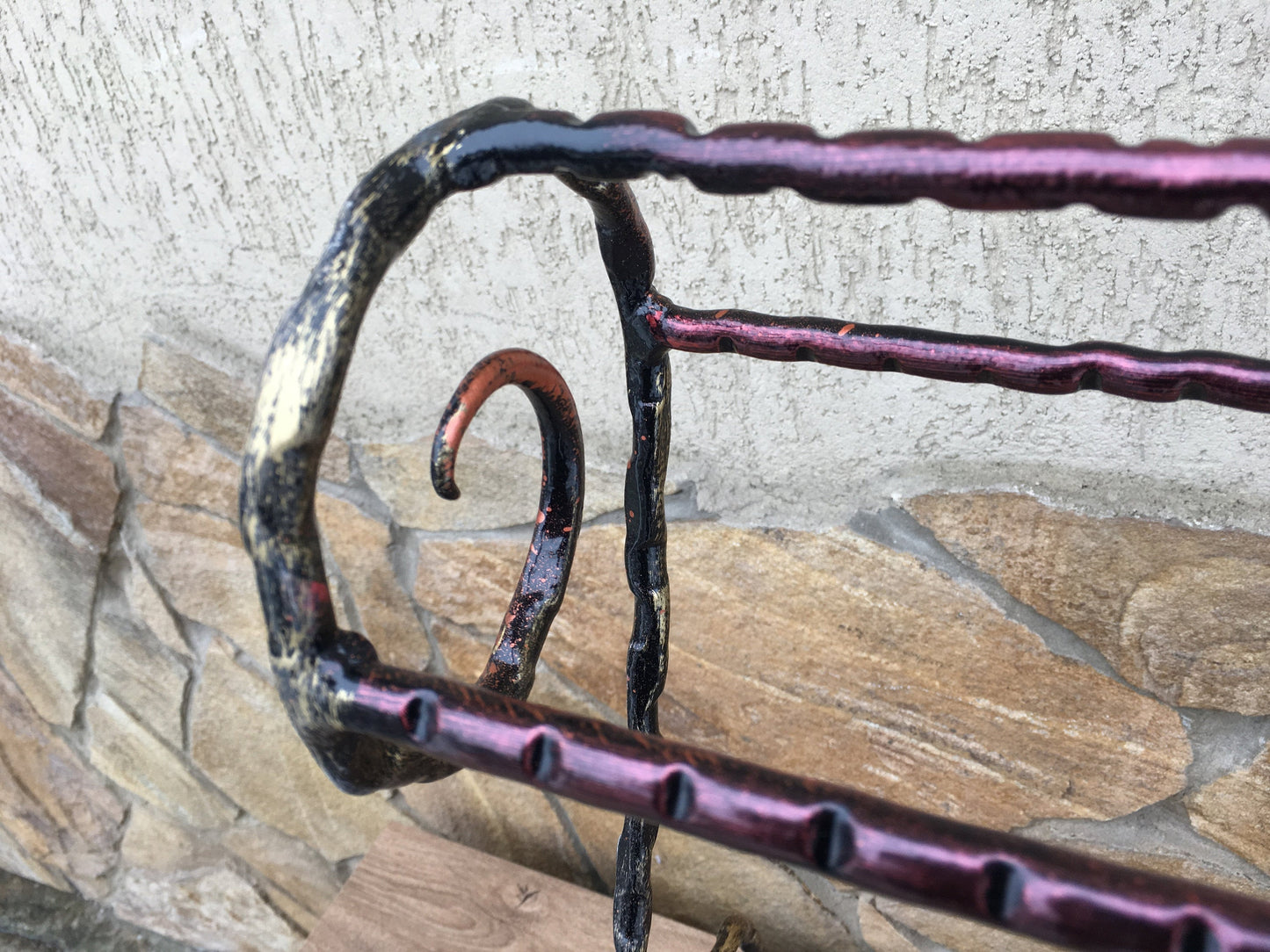 Hand forged towel rack standing, towel holder, towel rack, towel rack shelf, standing towel rack, bathroom decor, iron towel bar, iron gift