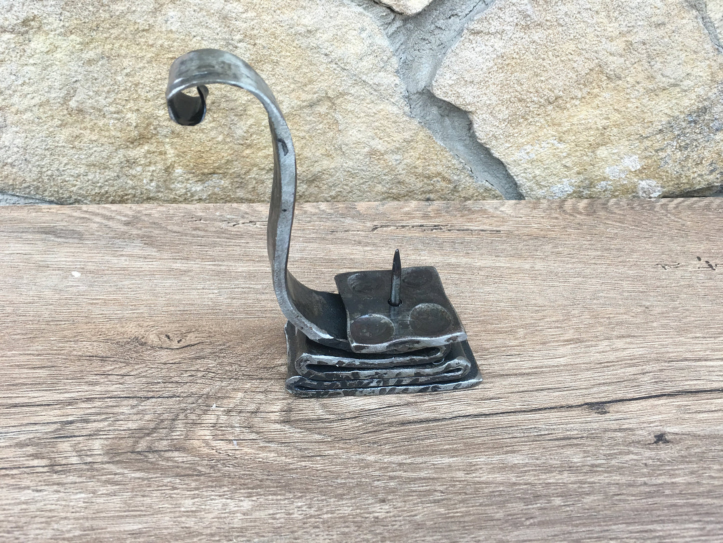 Wrought iron candle holder, hand forged candle holder, iron anniversary gift for her, iron anniversary gift for him, candlestick holder