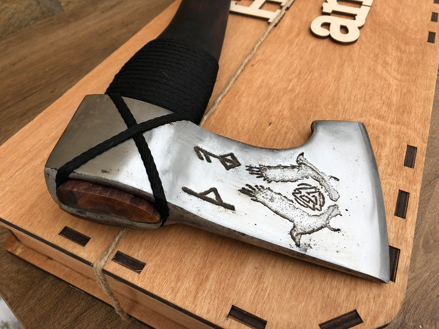 Hatchet, viking axe, tomahawk, gift box, axe gift, 6th anniversary, 11th anniversary, viking camp kit, viking gifts, iron gifts, anniversary