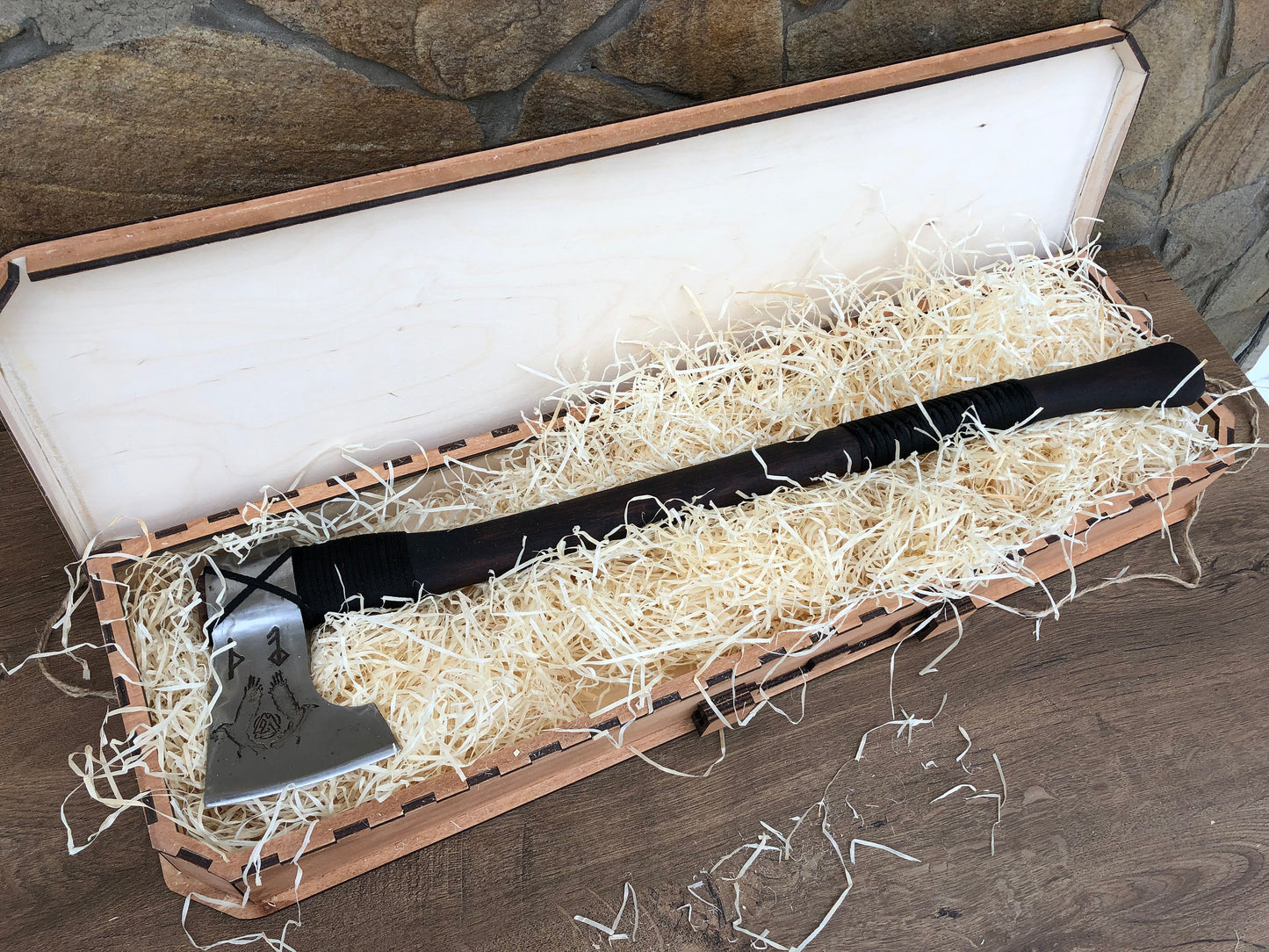 Hatchet, viking axe, tomahawk, gift box, axe gift, 6th anniversary, 11th anniversary, viking camp kit, viking gifts, iron gifts, anniversary