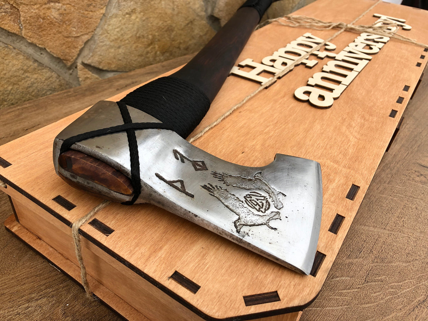 Hatchet, viking axe, tomahawk, gift box, axe gift, 6th anniversary, 11th anniversary, viking camp kit, viking gifts, iron gifts, anniversary