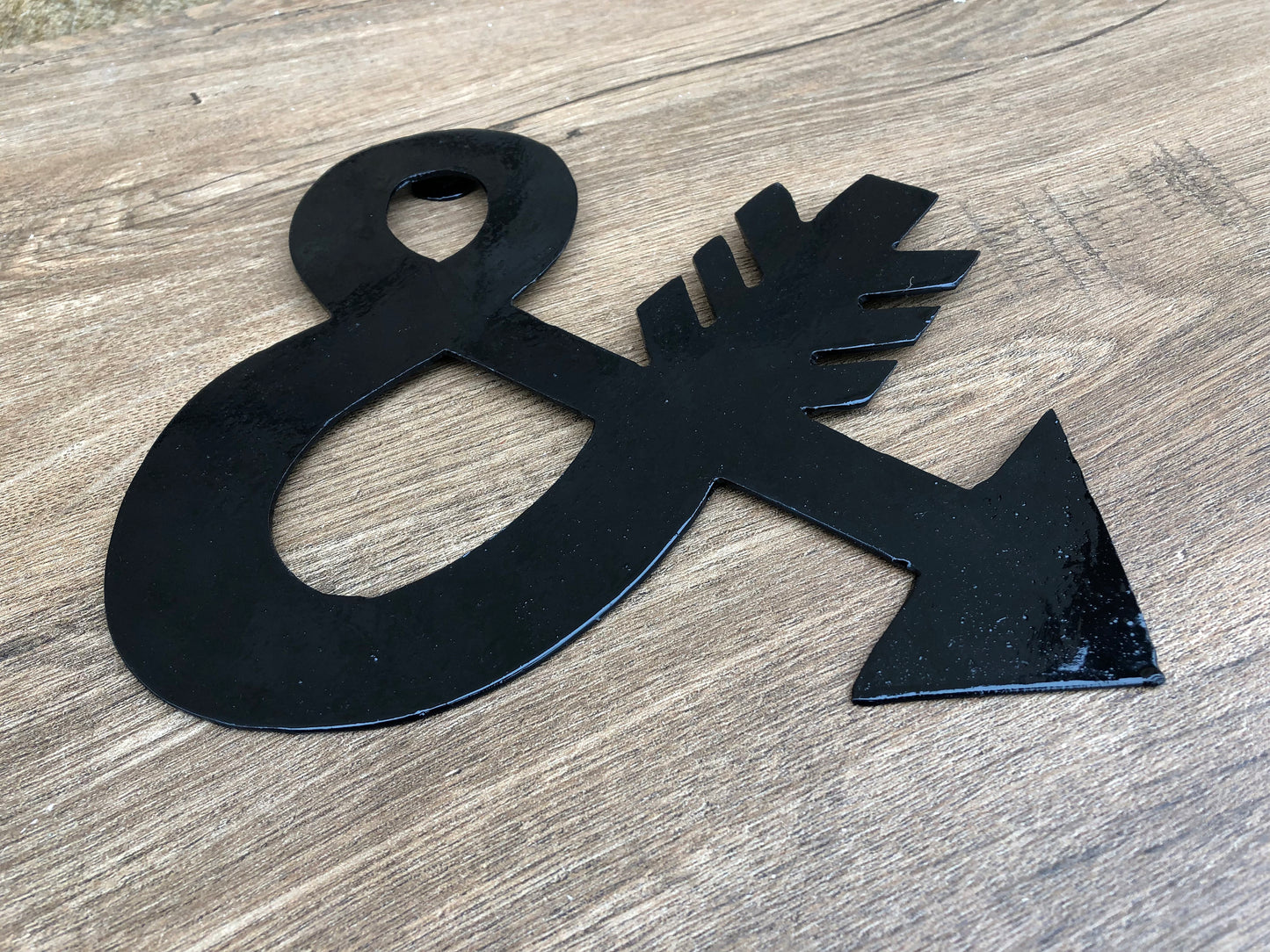 Ampersand, sign, signs, metal sign, hand forged sign, iron sign, painted signs, sign cutout, word art, word art cutout, custom word art
