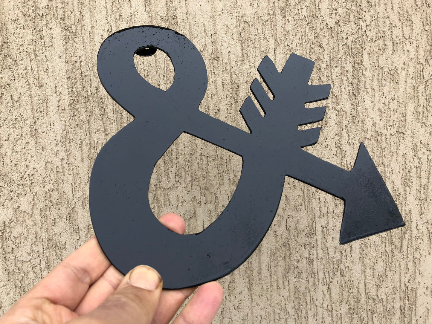 Ampersand, sign, signs, metal sign, hand forged sign, iron sign, painted signs, sign cutout, word art, word art cutout, custom word art