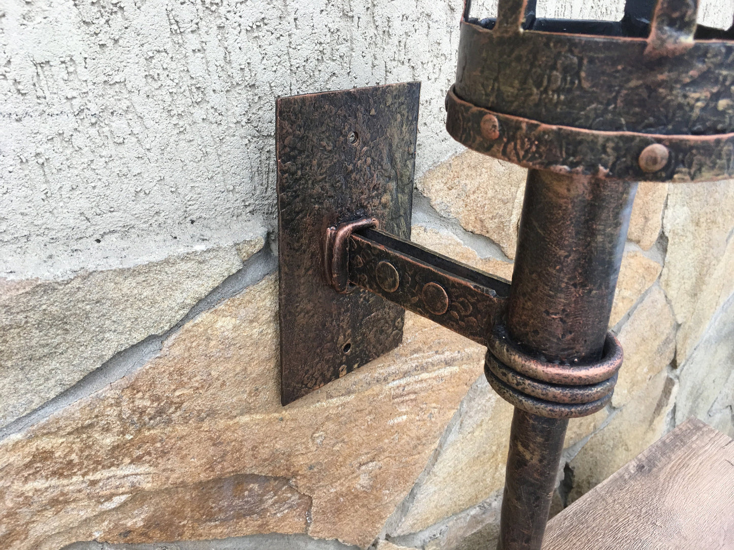 Wall sconce, viking lamp, viking light, castle light, medieval decor, Olympic torch, medieval lamp, hand forged lantern, medieval light
