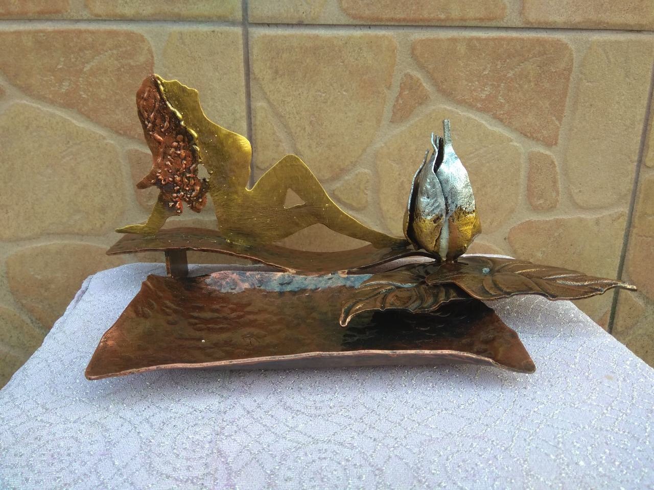 Ring dish, ring plate, jewels, rings, wedding rings holder, ear rings, jewelry storage, hand forged, table decoration,iron gifts,womens gift