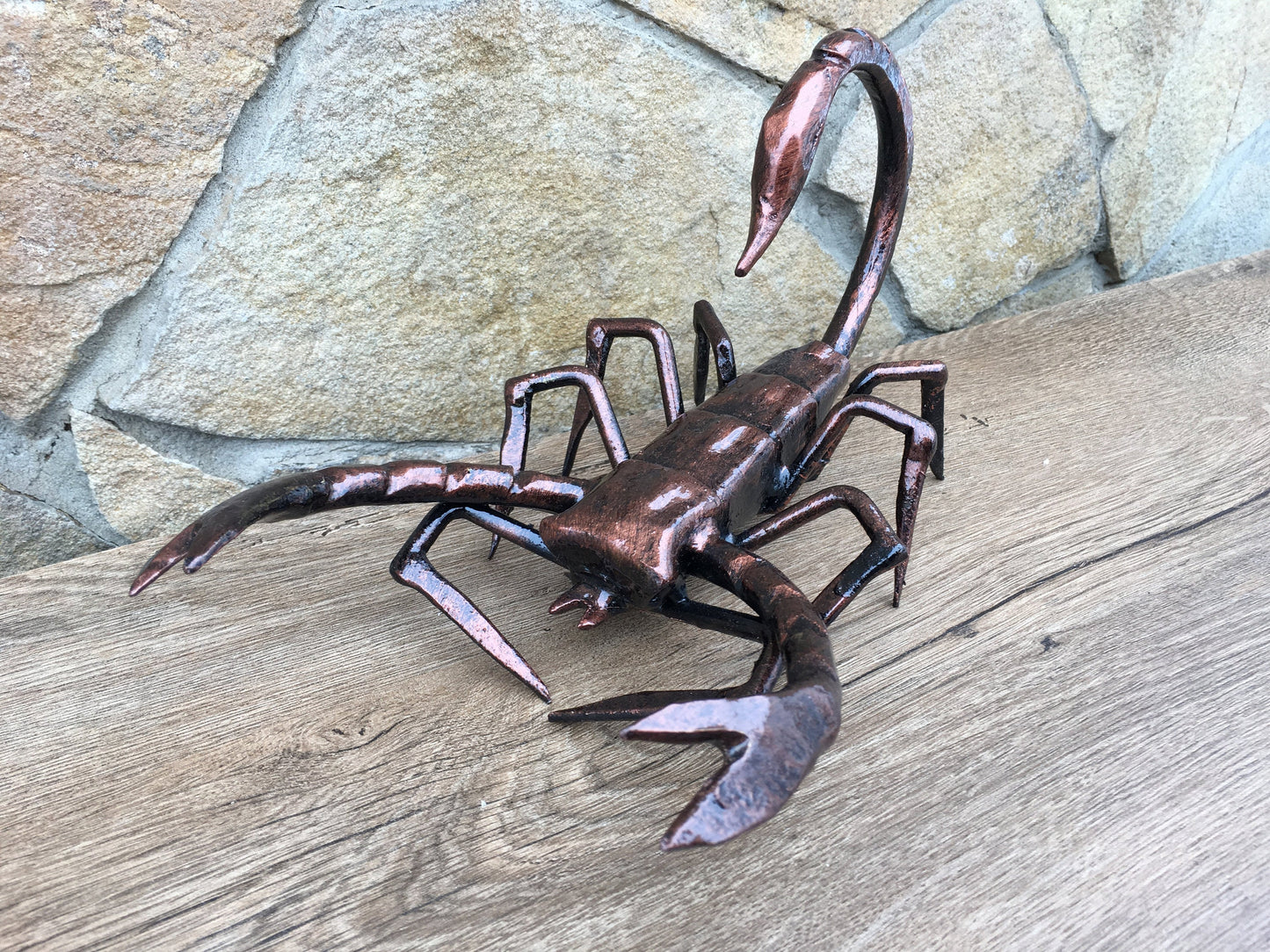 Metal scorpion, forged scorpion, scorpion figurine, arachnid sculpture, metal sculpture, metal statue, art object, metal insect, spider
