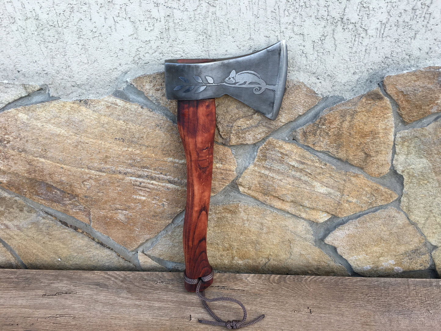 Viking hatchet, viking axe, tomahawk, mens gifts, medieval axe, iron gift for him, chameleon, viking camp kit, viking gifts, iron gifts, axe