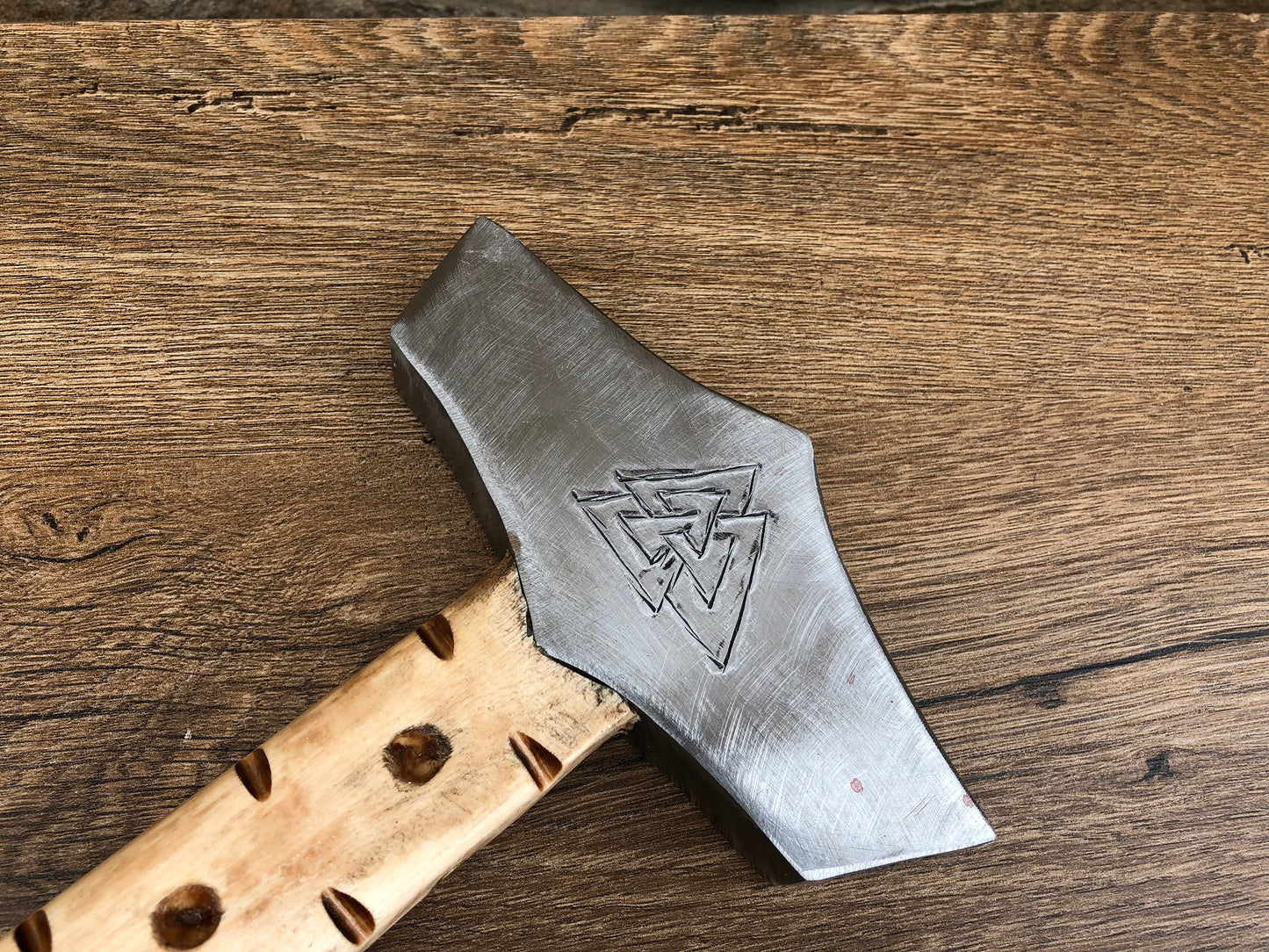 Custom hammer, hammer, valknut triangles, helm of awe, hugin munin ravens, Thors hammer, mjolnir, mens gifts, mens gift, iron anniversary
