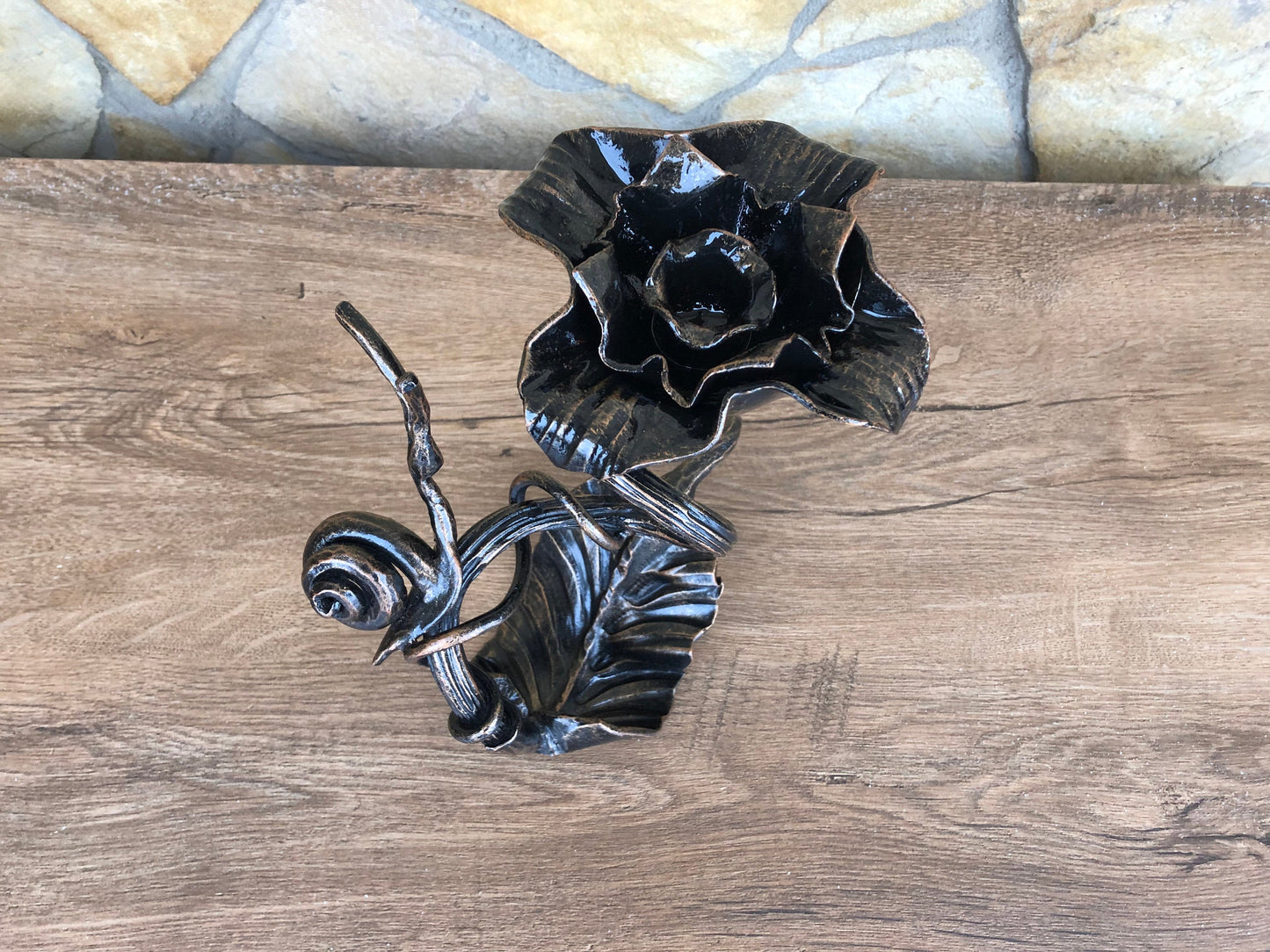 Candle holder, iron anniversary gift for her, candle holder metal, forged candle holder, candle stick metal, candlestick holder,candle stand