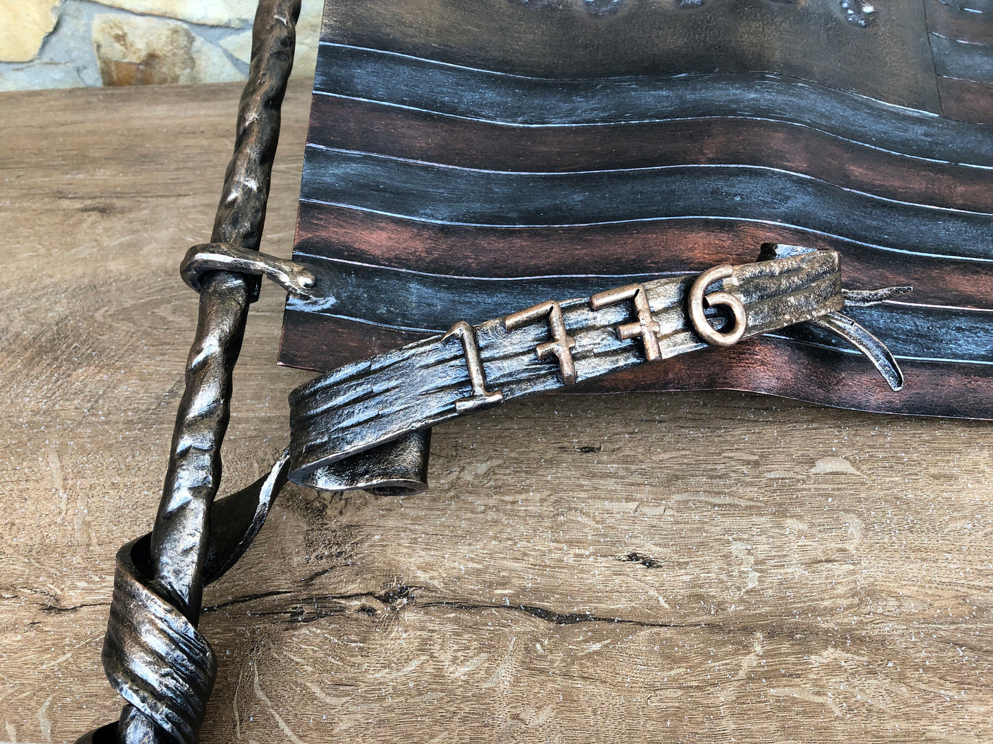 American flag, United States flag, patriotic flag, metal flag of USA, forged flag of USA, US flag, Flag Day, Independence Day, national flag