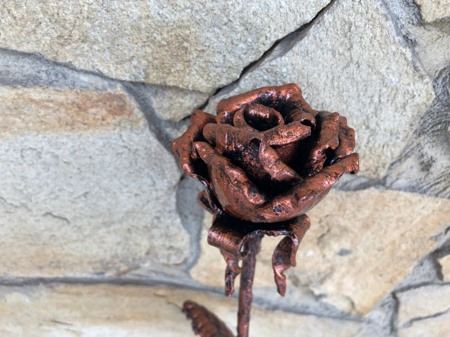 Custom listing for Brian: metal rose, wooden box, engraving