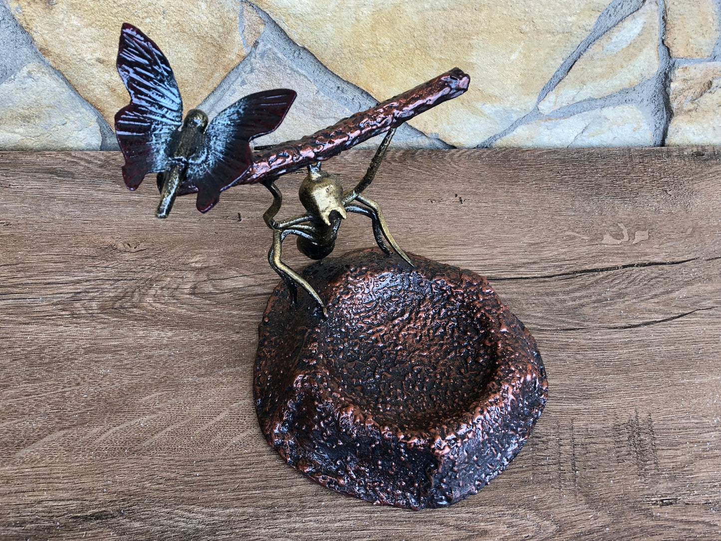 Ashtray, ash tray, cigar ashtray, cigar holder, smoker, tobacco, cigarette case, cigarettes, accessories for smoker, iron gift for her