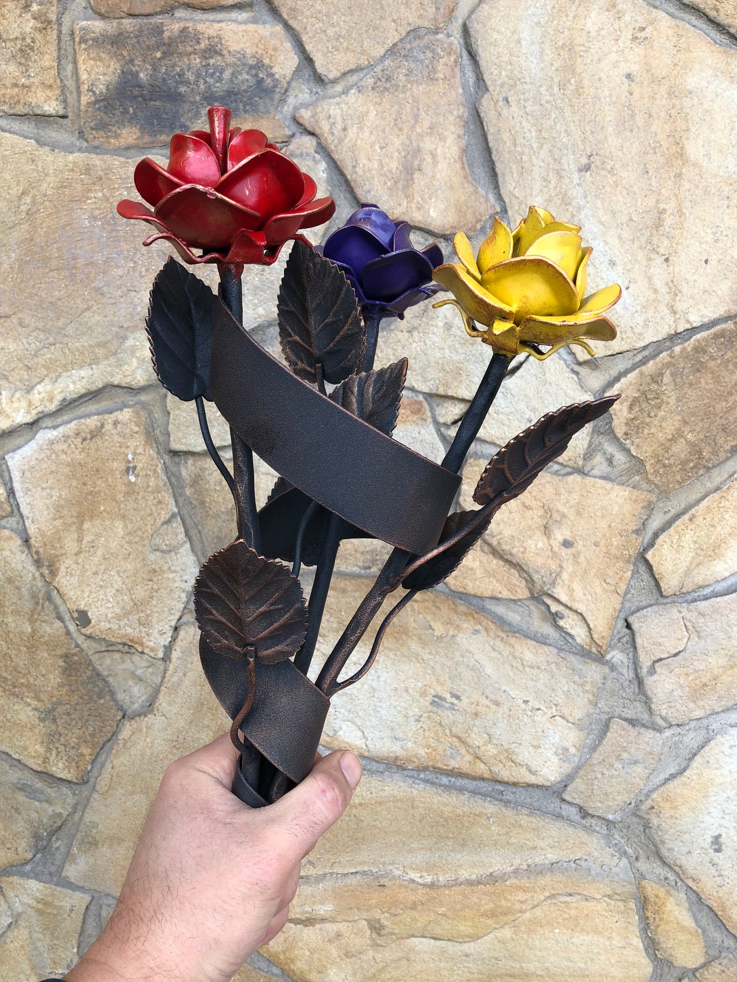 Metal bouquet, rose bouquet, iron gift for wife spouse woman, wedding bouquet, 6th anniversary gift,bridal bouquet,wedding flowers,iron rose