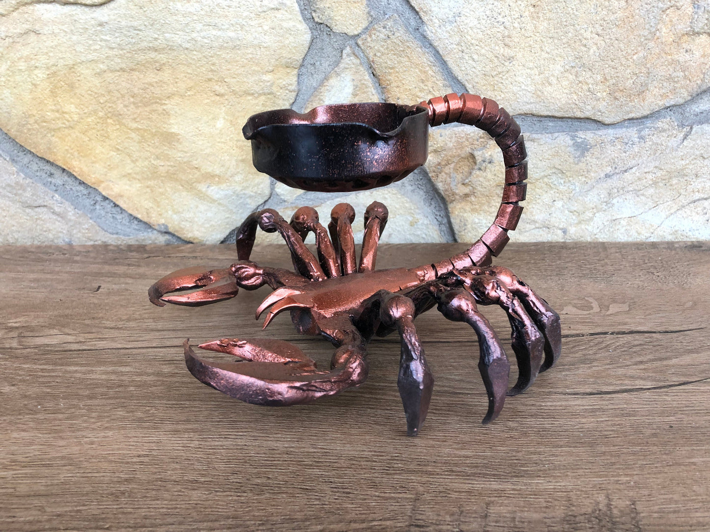 Ashtray, scorpion art, Zodiac figurine, scorpion armor, scorpion charm, scorpion claw, cigar ashtray, cigarette gift, mens gifts, scorpion