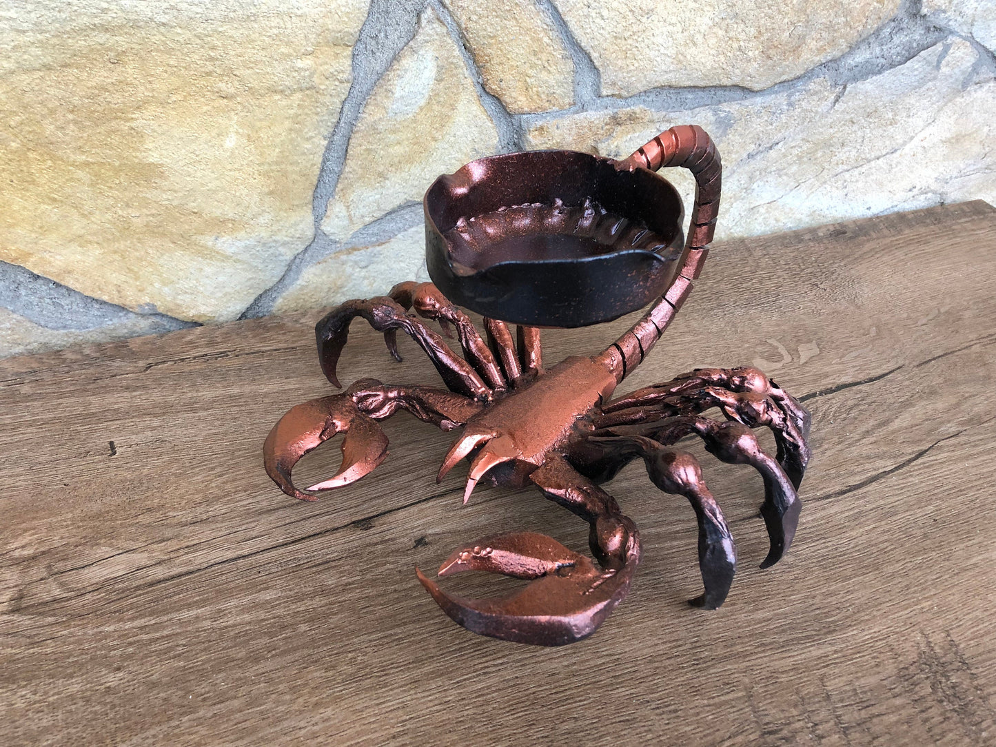 Ashtray, scorpion art, Zodiac figurine, scorpion armor, scorpion charm, scorpion claw, cigar ashtray, cigarette gift, mens gifts, scorpion