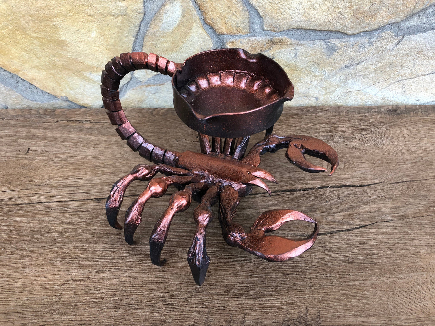 Ashtray, scorpion art, Zodiac figurine, scorpion armor, scorpion charm, scorpion claw, cigar ashtray, cigarette gift, mens gifts, scorpion