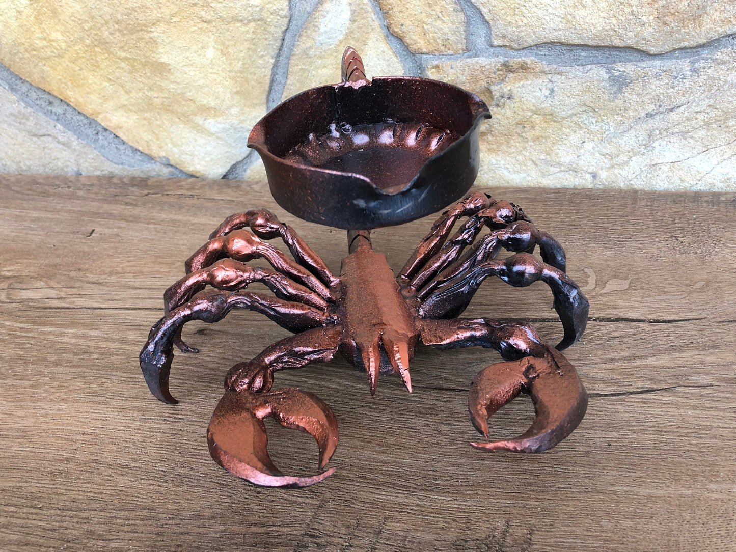 Ashtray, scorpion art, Zodiac figurine, scorpion armor, scorpion charm, scorpion claw, cigar ashtray, cigarette gift, mens gifts, scorpion