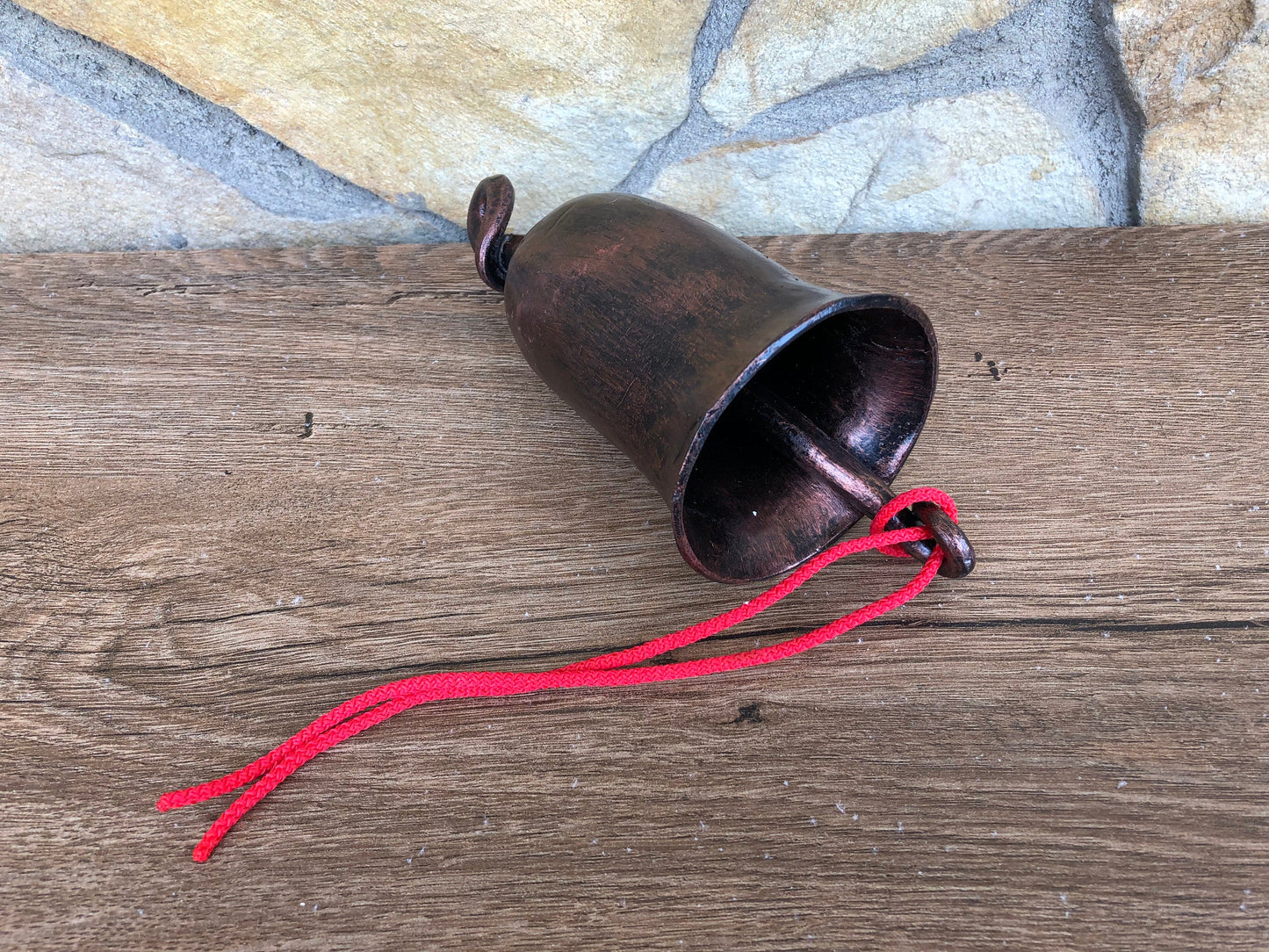 Bell for door, hand forged bell, bell, iron gift, wedding anniversary, anniversary gift, iron bell, steel bell, steel gift, bell with hook