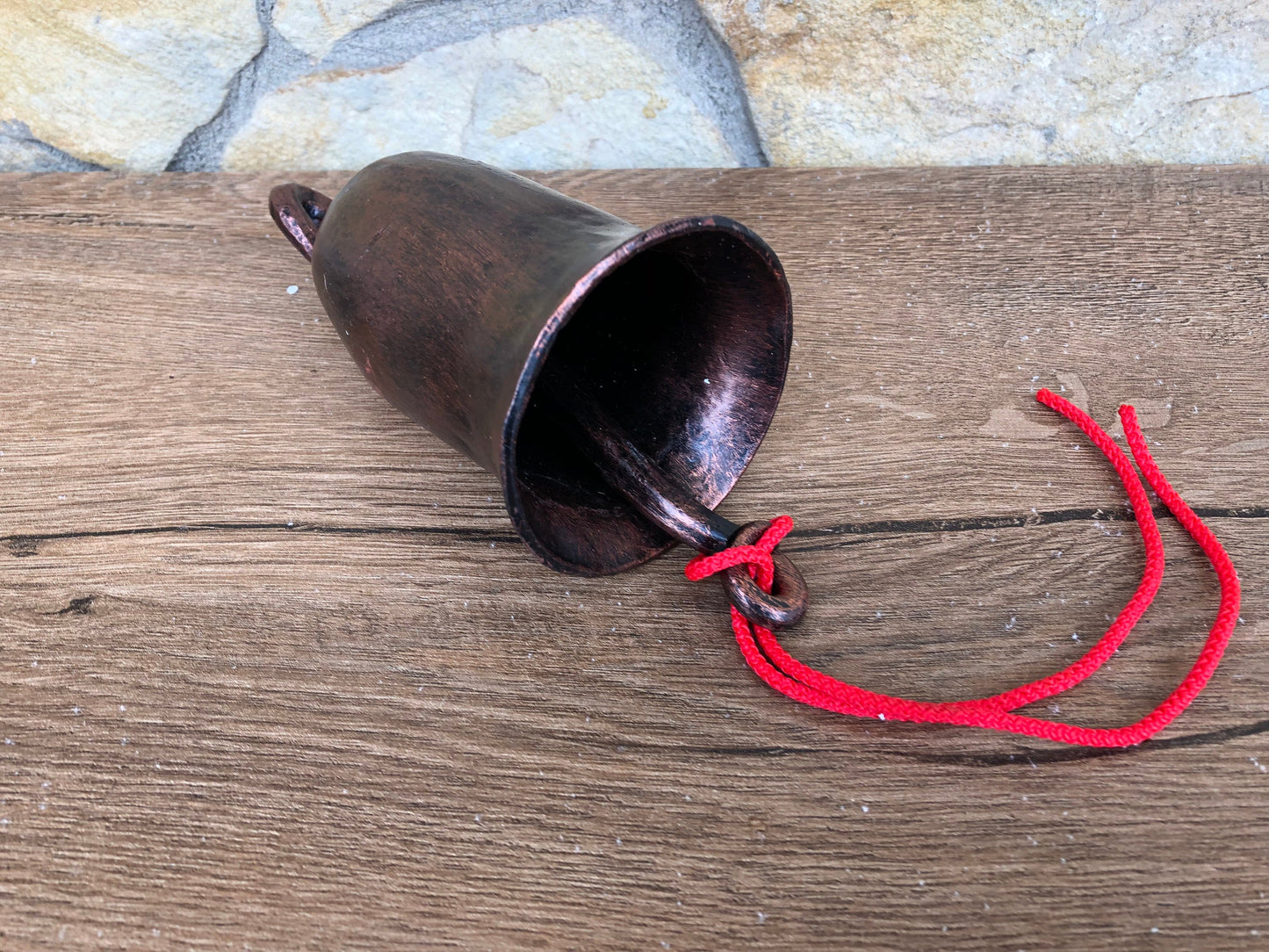 Bell for door, hand forged bell, bell, iron gift, wedding anniversary, anniversary gift, iron bell, steel bell, steel gift, bell with hook