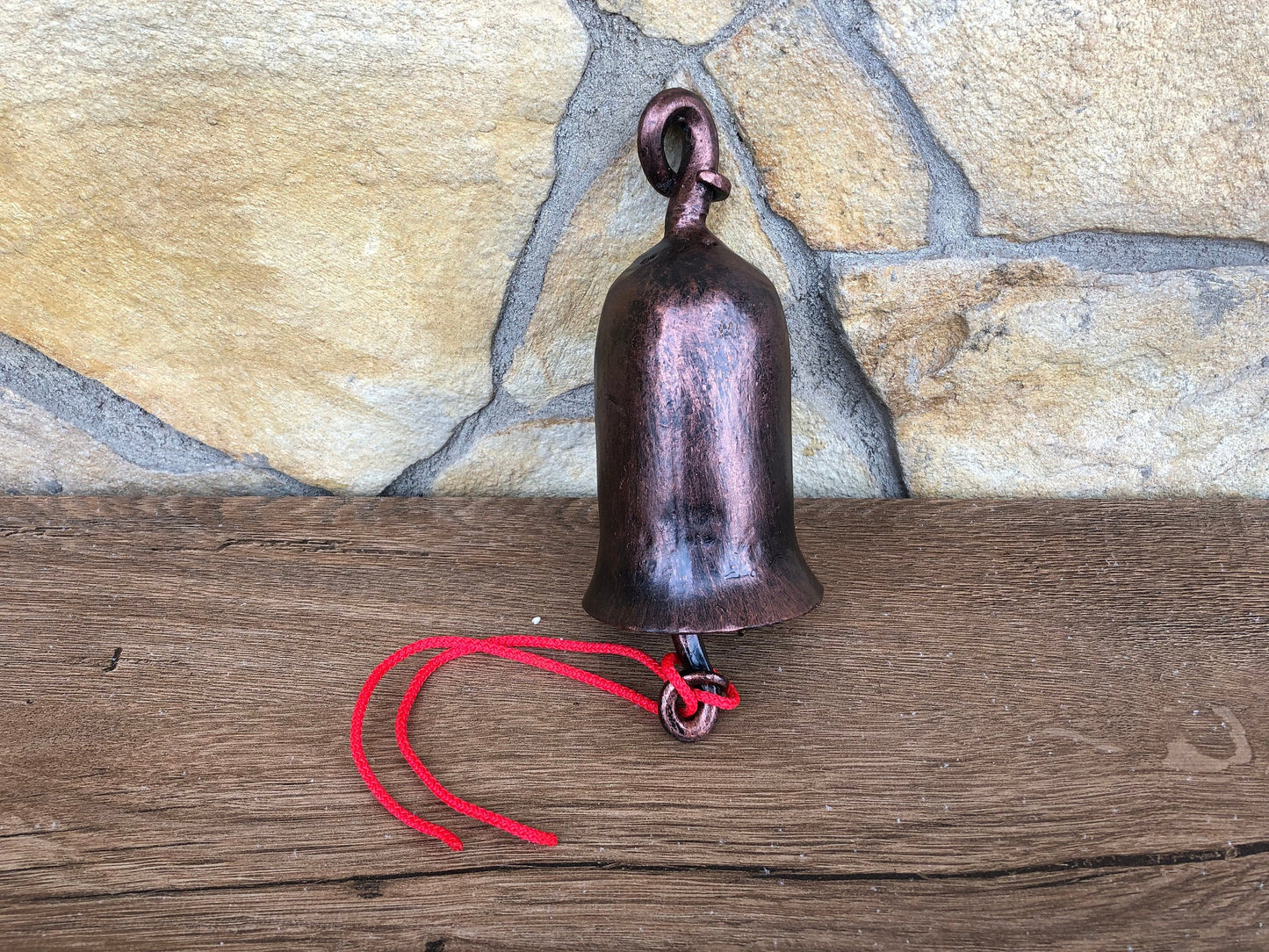 Bell for door, hand forged bell, bell, iron gift, wedding anniversary, anniversary gift, iron bell, steel bell, steel gift, bell with hook
