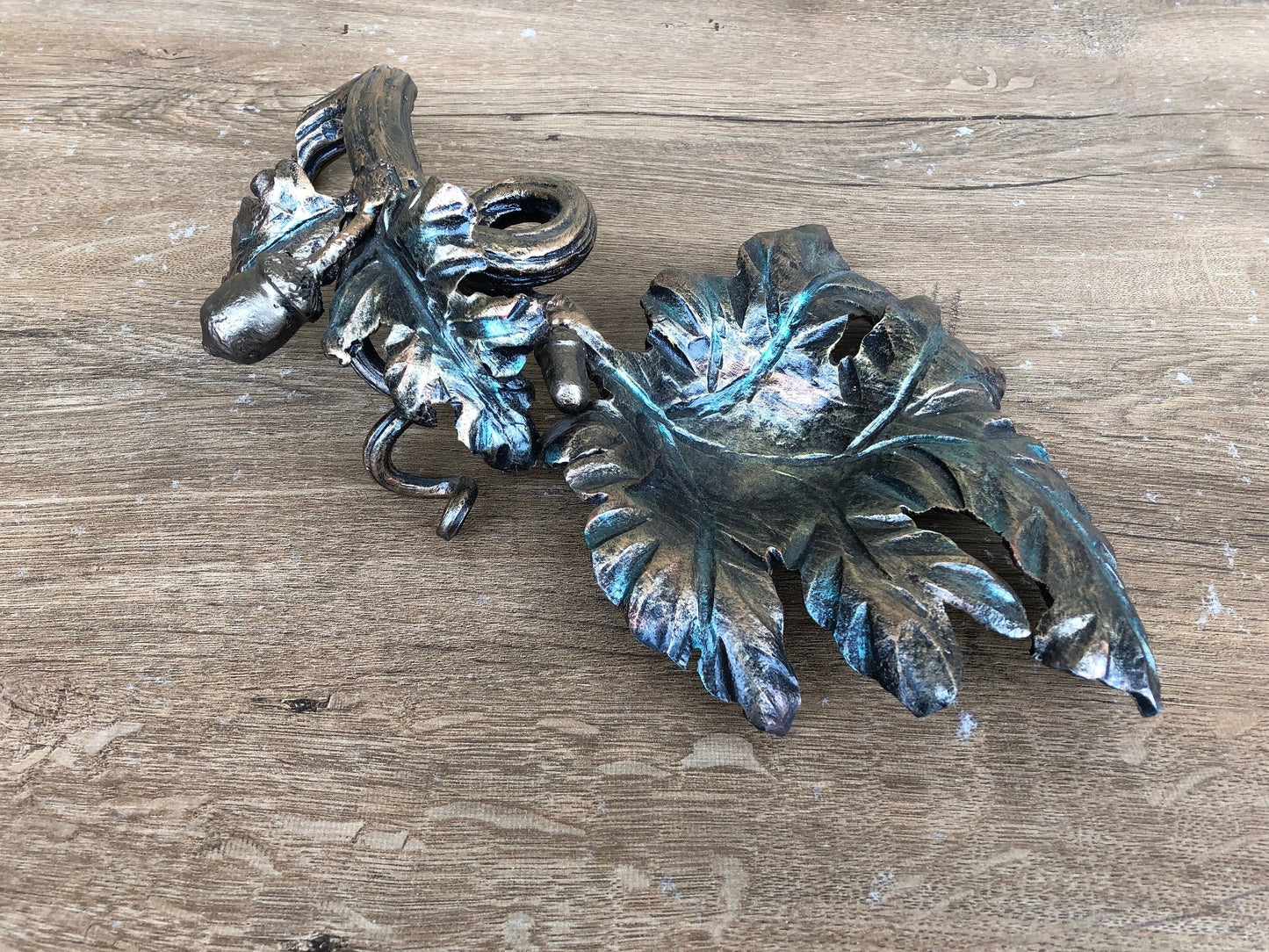 Ring dish, iron ring dish, jewels, rings, wedding rings, wedding rings holder, jewelry storage, metal art, table decoration, forging art