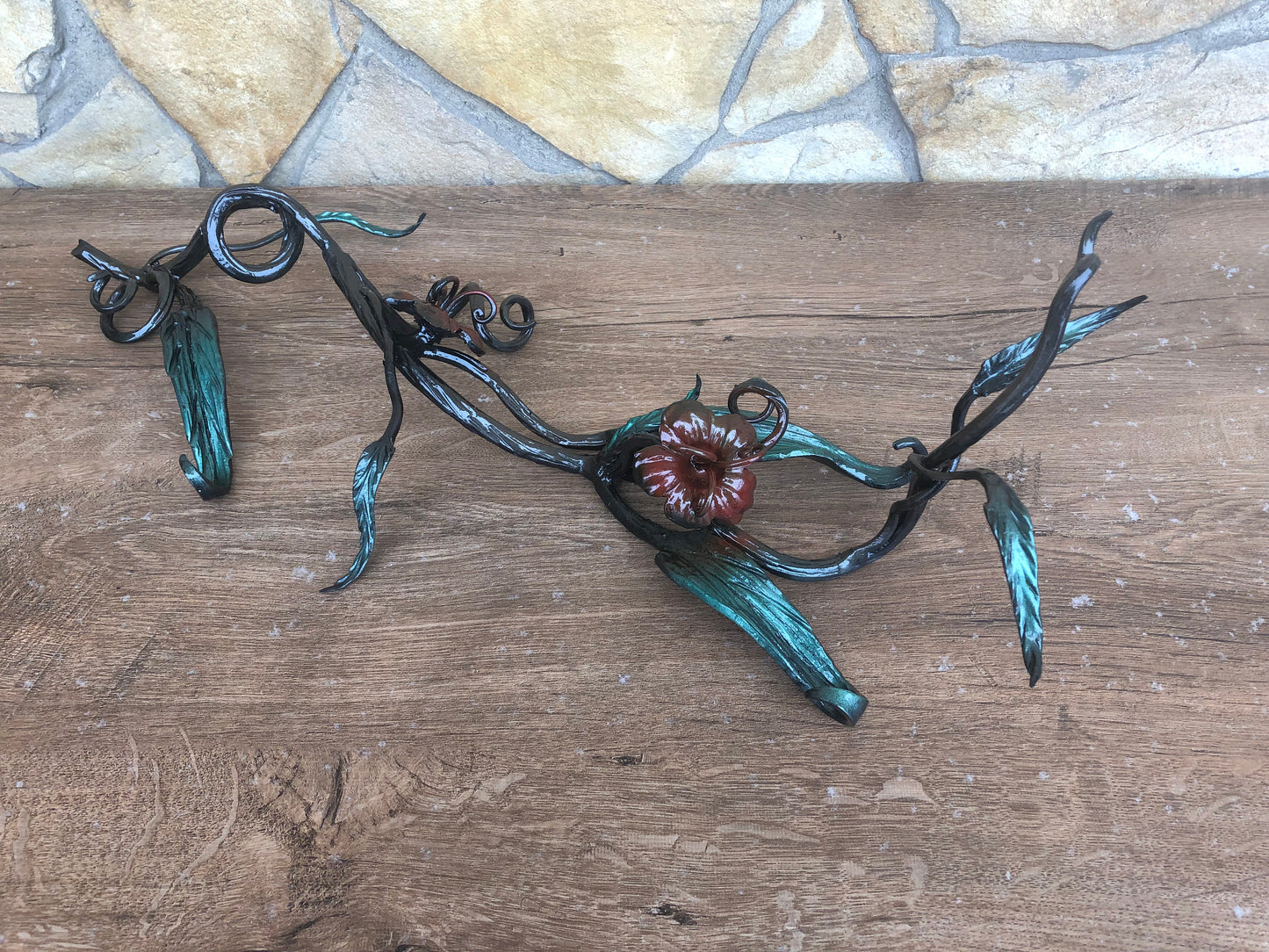 Metal flower, iron flower, hand forged flower, flower decor, floral decor, florist gifts, floral charm, flower lover gift, flower lover,rose