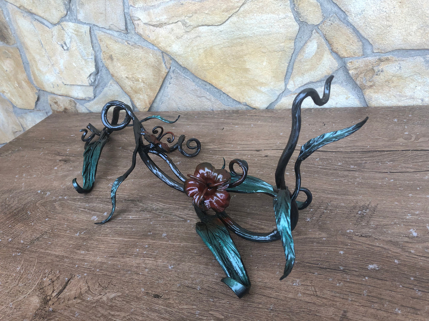 Metal flower, iron flower, hand forged flower, flower decor, floral decor, florist gifts, floral charm, flower lover gift, flower lover,rose