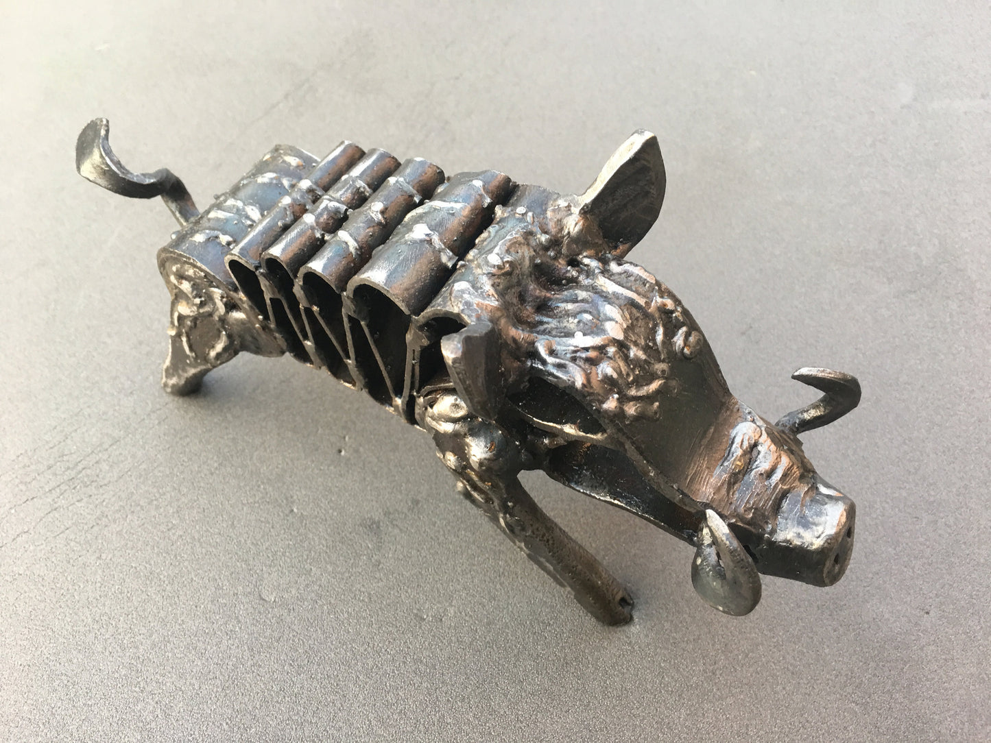 Hand forged boar, boar, wild boar, aper, boar gift, boar skull, boar figurine, boar head, boar art, boar charm, boar statue, iron gifts