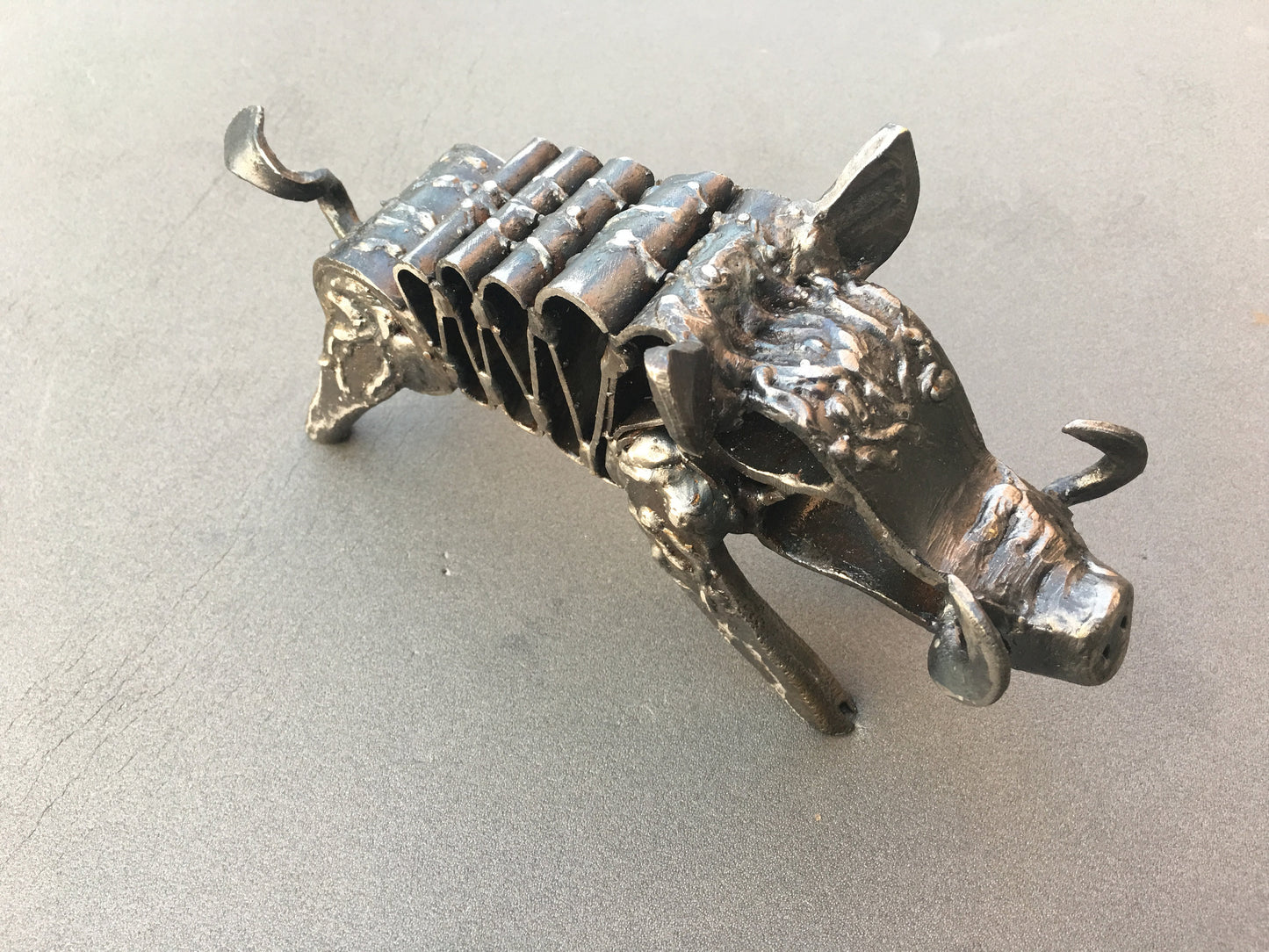 Hand forged boar, boar, wild boar, aper, boar gift, boar skull, boar figurine, boar head, boar art, boar charm, boar statue, iron gifts