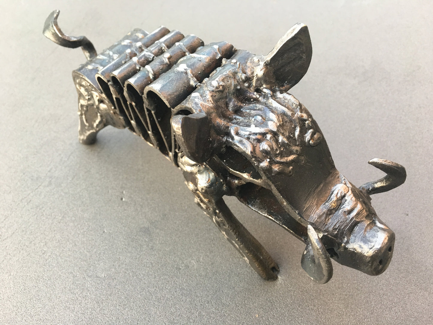 Hand forged boar, boar, wild boar, aper, boar gift, boar skull, boar figurine, boar head, boar art, boar charm, boar statue, iron gifts